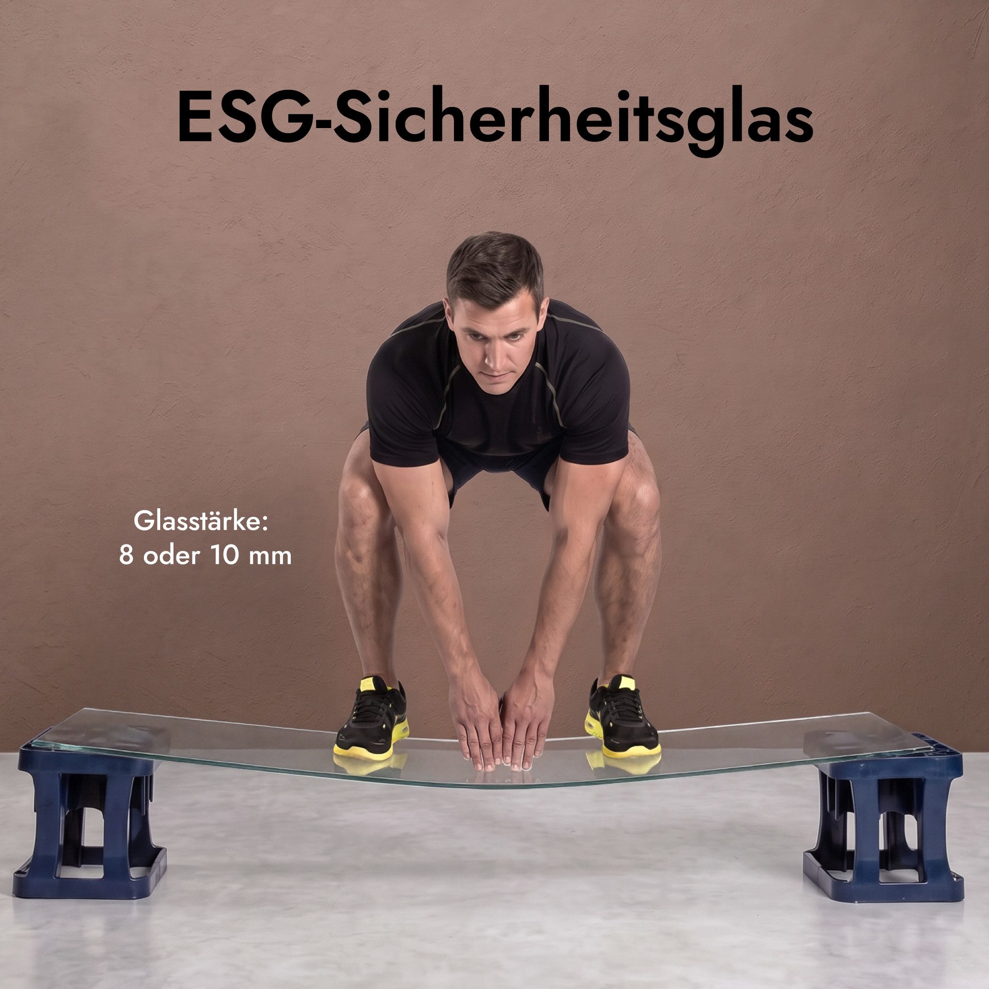 doporro Walk-in-Dusche Duschwand Duschabtrennung 8mm ESG Stabilisator aus Edelstahl Bremen, Einscheibensicherheitsglas – Bild 5 von 5