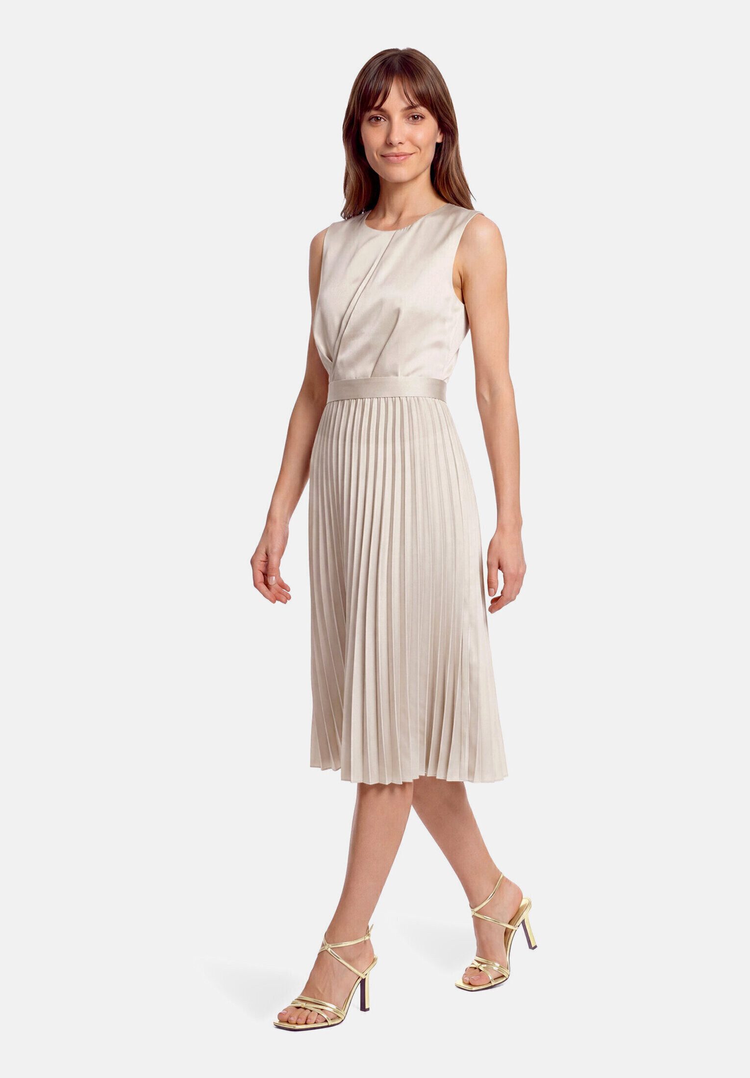 Betty&Co Midikleid Damen mit Plissee Plissee