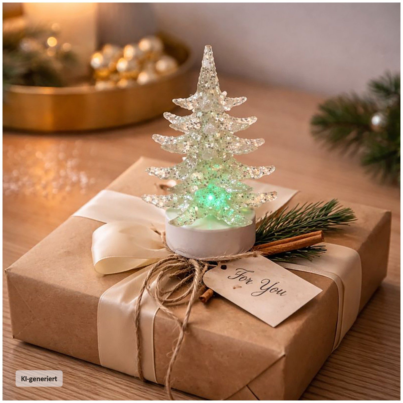 HTI-Living Weihnachtsfigur Funkelnder Weihnachtsbaum klein (Stück, 1 St., 1 Weihnachtsbaum) – Bild 2 von 3