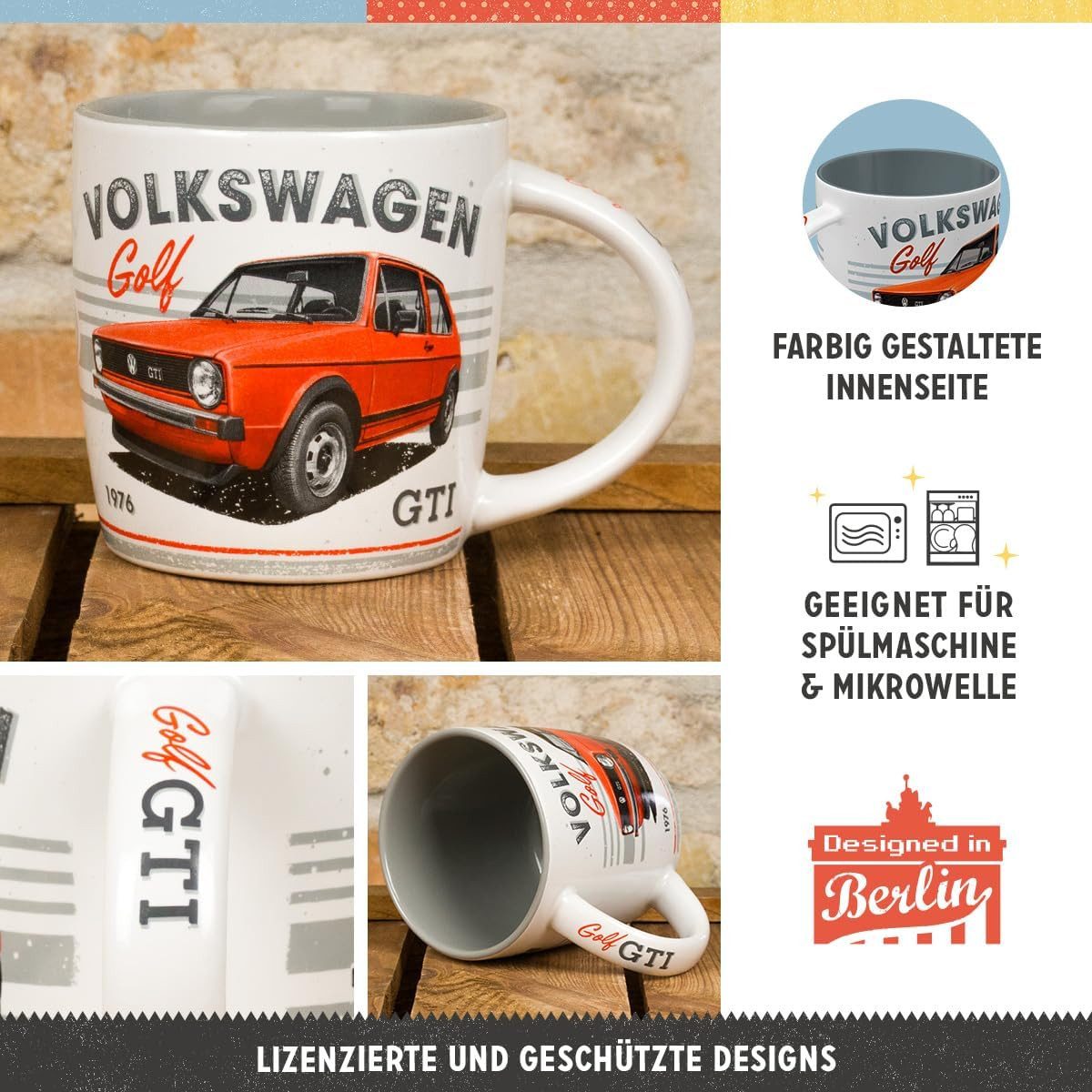 Nostalgic-Art Tasse Kaffeetasse - VW Golf – GTI 1976