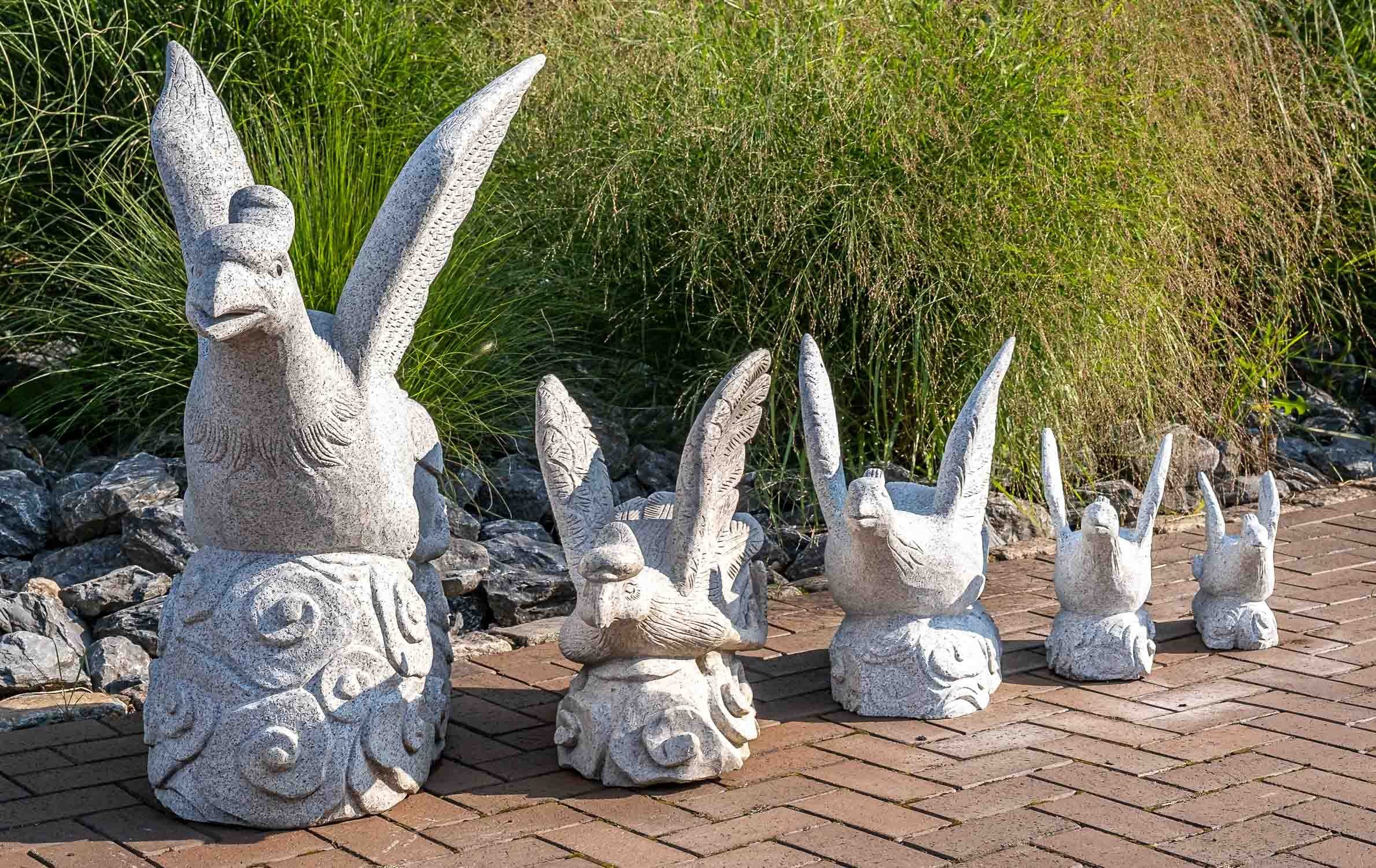 IDYL Gartenfigur Granit Phönix, Granit – ein Naturprodukt – sehr robust – witterungsbeständig