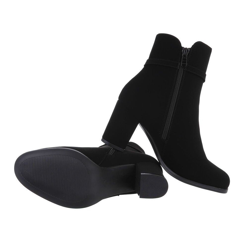 Ital-Design Damen Elegant High-Heel-Stiefelette Blockabsatz High-Heel günstig online kaufen
