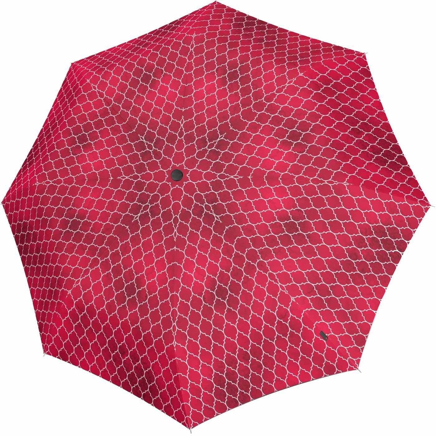 groß rot Langregenschirm Regenerate, Auf-Automatik UV-Schutz und T.760 - Damen stabil Knirps®