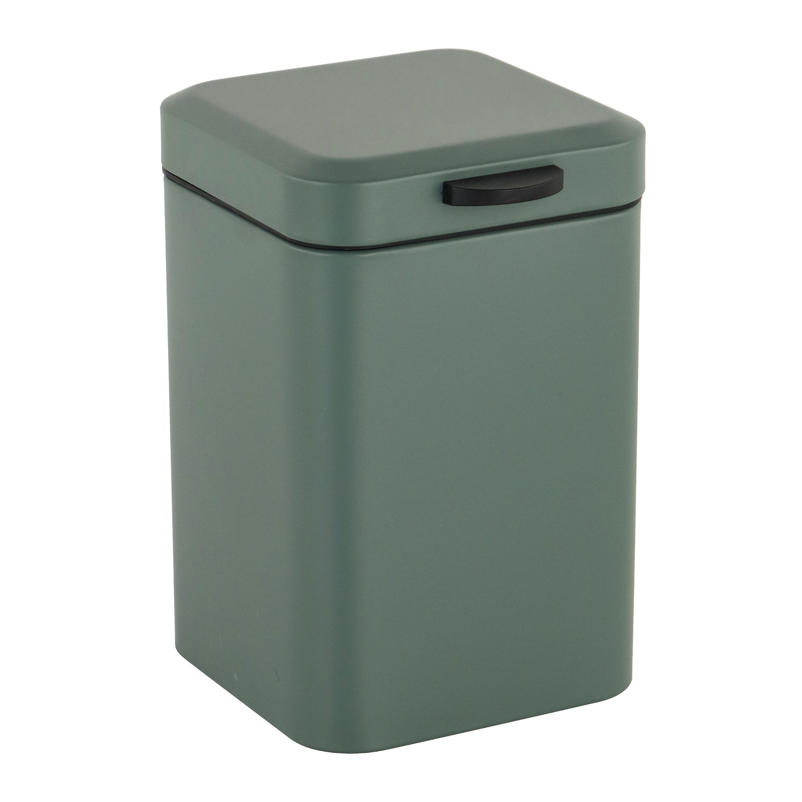 relaxdays Kosmetikeimer Wandmontage 3 Lit, Dunkelgrün