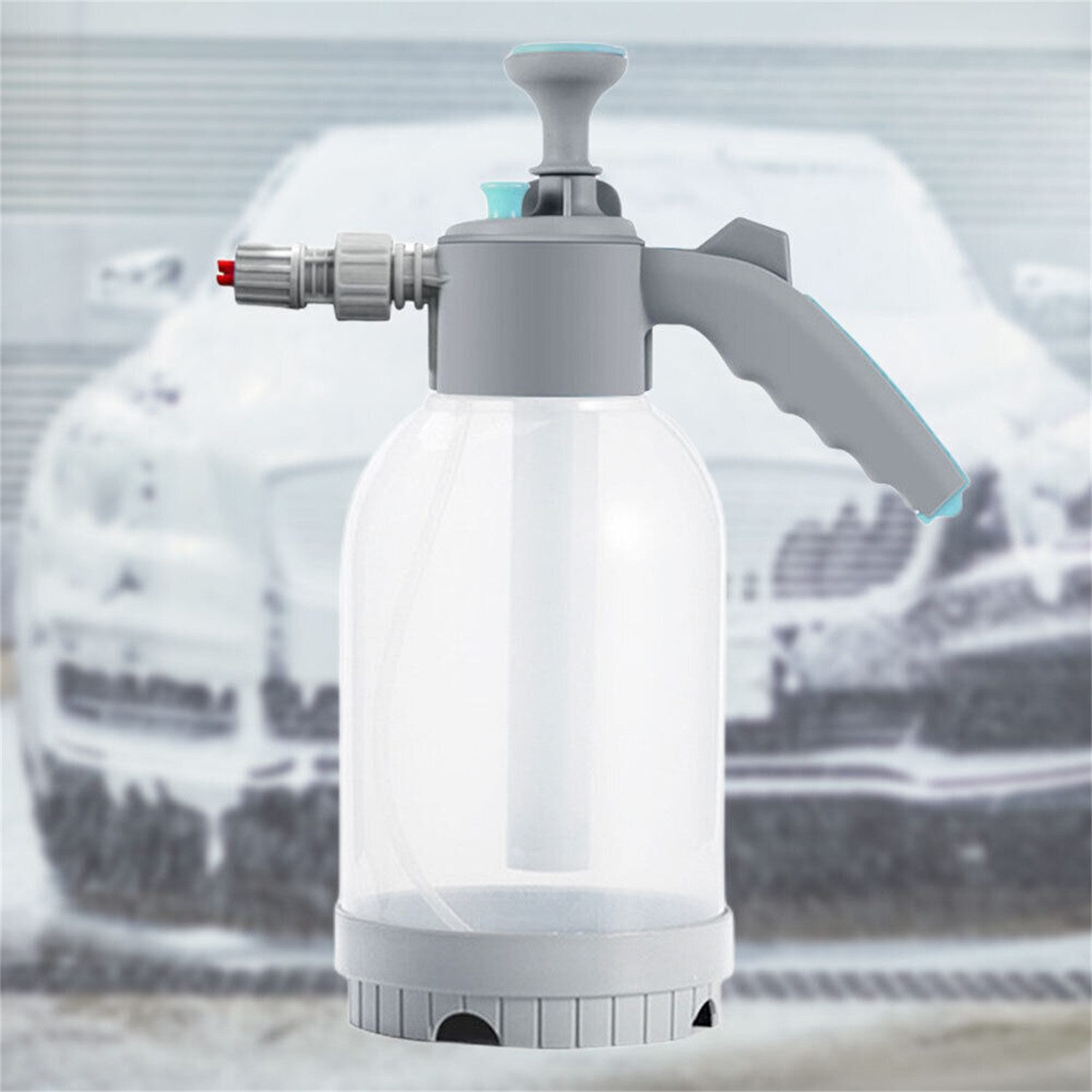 yozhiqu Gießkanne 2L Handheld Autowasch-Schaumsprüher, manueller Hochdrucksprüher, Wassersprühgerät zum Waschen und Reinigen von Autos