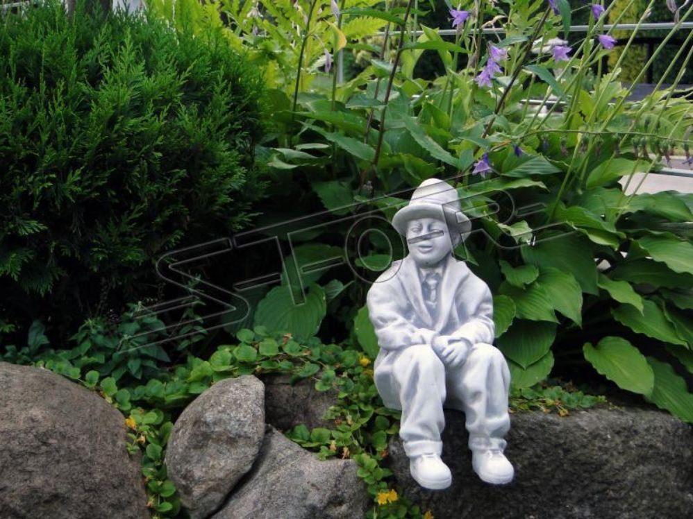 JVmoebel Skulptur Junge Sitzende Figur Figuren Skulptur Statuen Garten Deko S101083