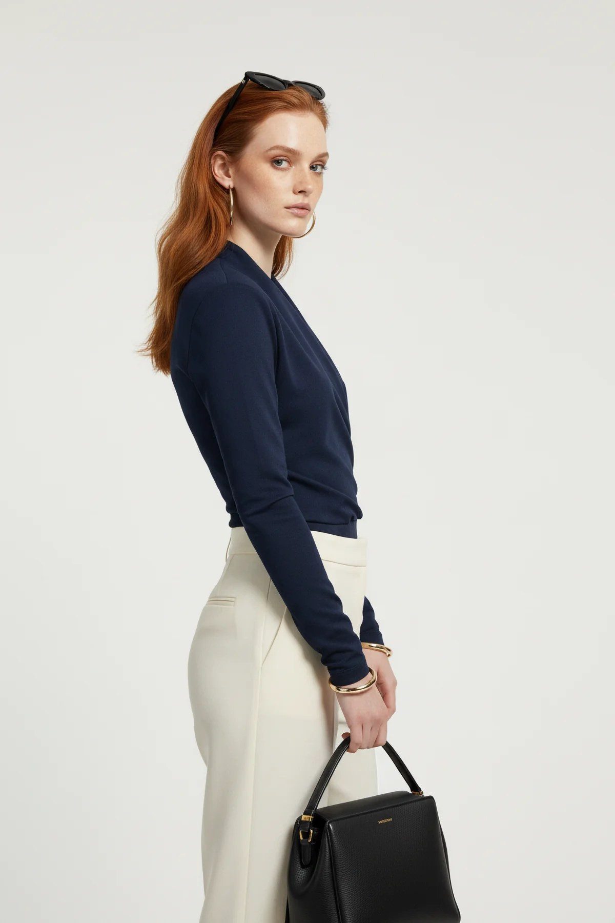 No Matter What Blusenbody Langarm Snap Bodysuit mit Kragen – Bild 3 von 5