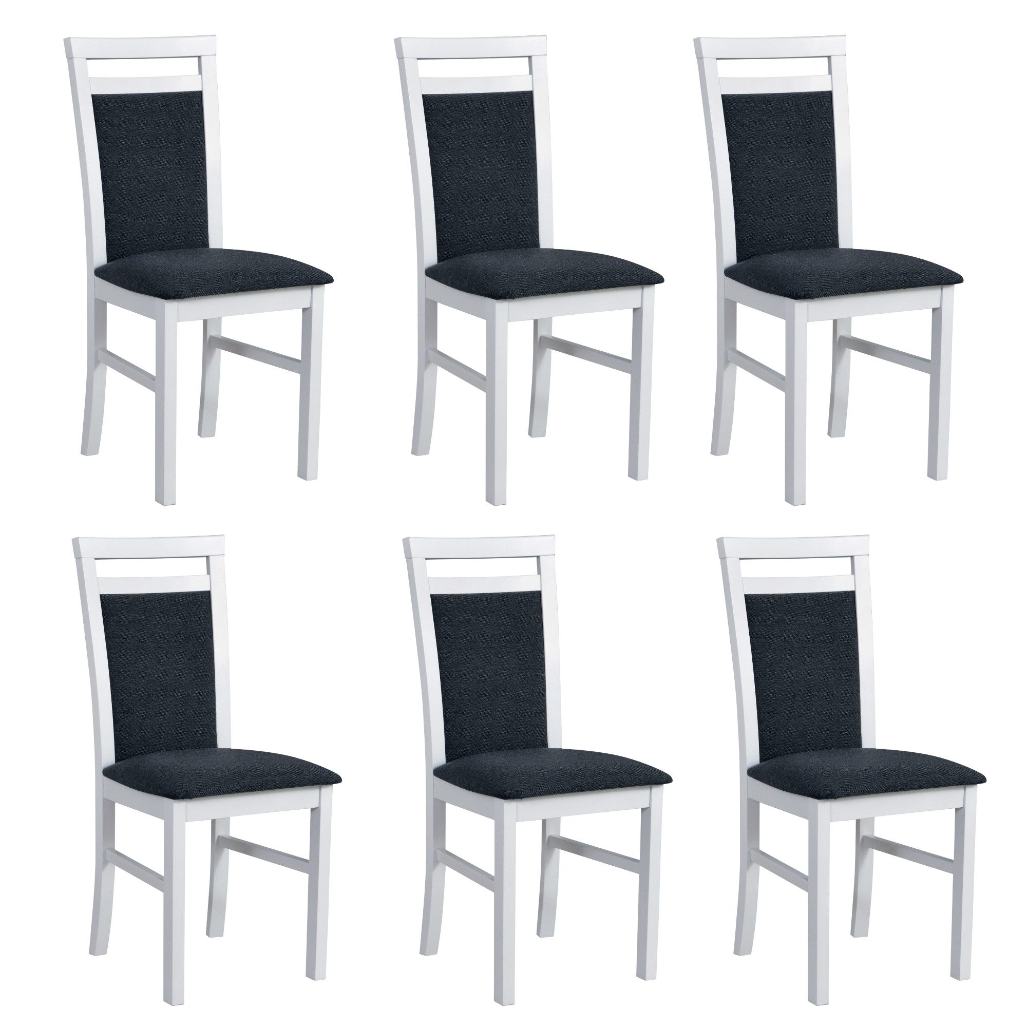 MOEBLO Stuhl MILOS 5 (Esszimmerstuhl Polsterstühle, Holzstühle, Esszimmerstühle, 6 St), (BxHxT): 43x93x40cm