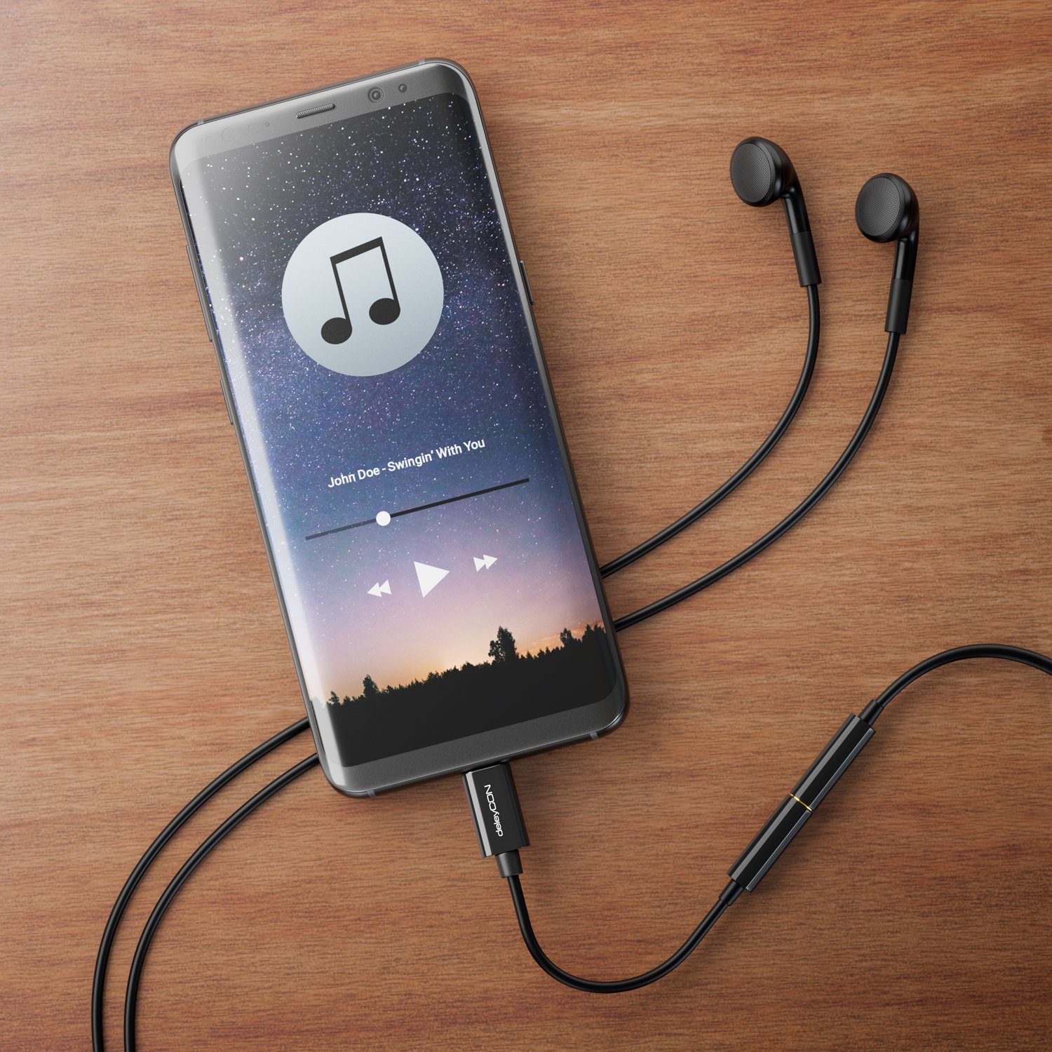 deleyCON deleyCON Kopfhörer Adapter USB C auf 3,5mm Klinke AUX Smartphones USB-Kabel