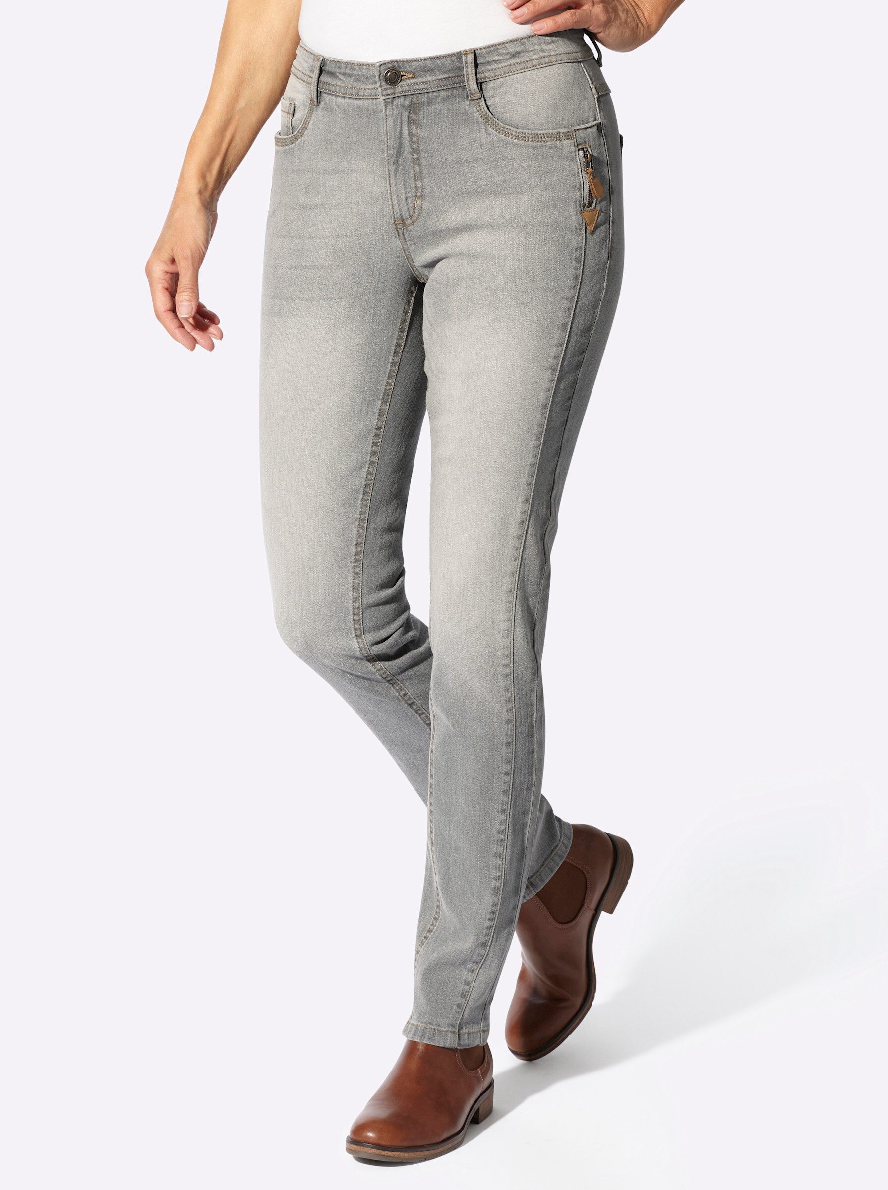 Bequeme Jeans Jeans leicht vertieft