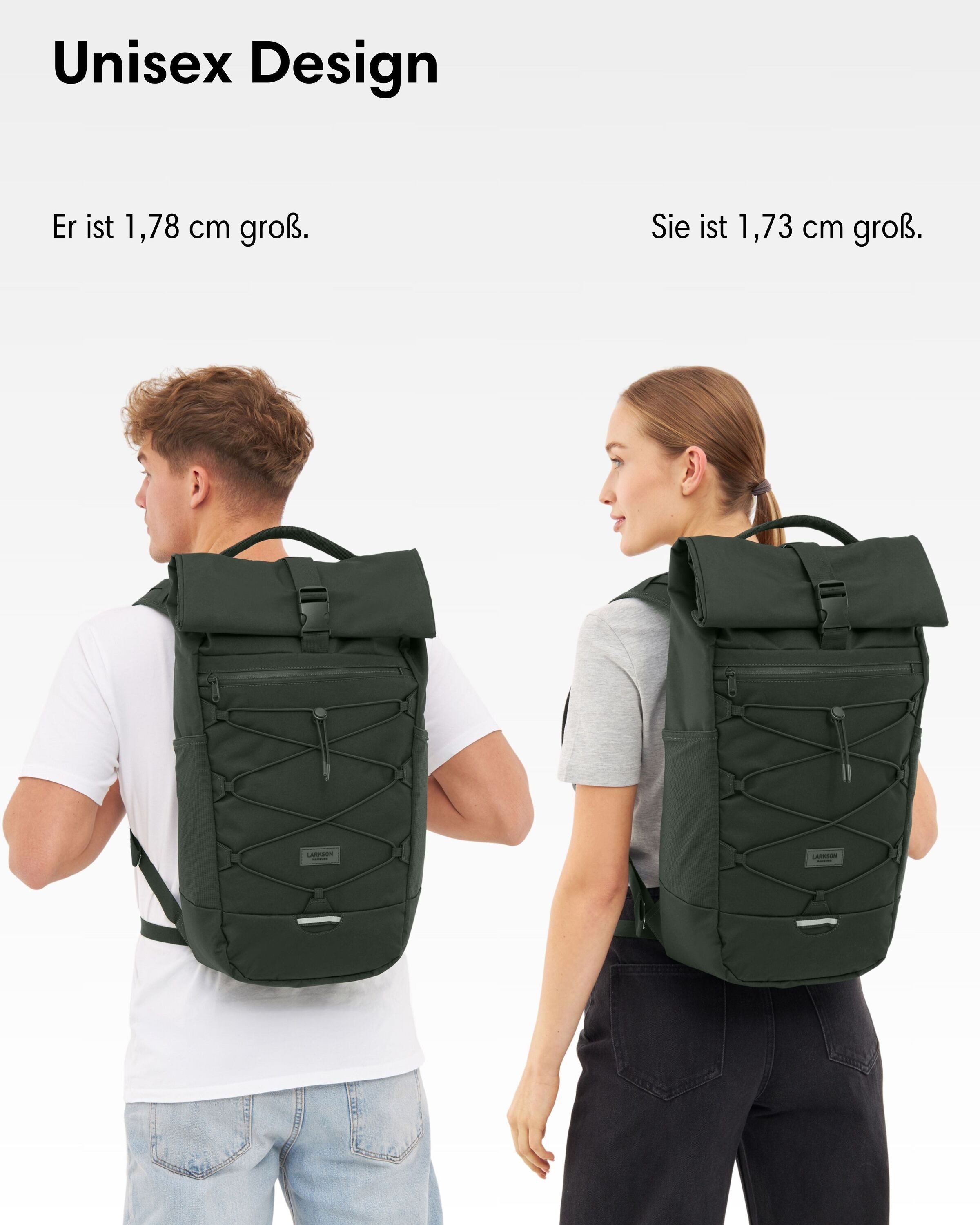 LARKSON Wanderrucksack Arvid Wanderrucksack mit Mesh-Polsterung (1-tlg), Trekkingrucksack 20L für Tagestouren, Abnehmbarer Hüftgurt