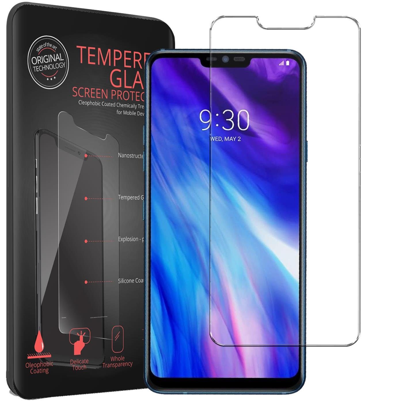 CoolGadget Schutzfolie Panzerfolie für LG G7, (9H Härtegrad, 2x Schutzglas, 1xReinigungset), Displayfolie Panzer Schutzfolie 2 Stück für LG G7 Glas Folie