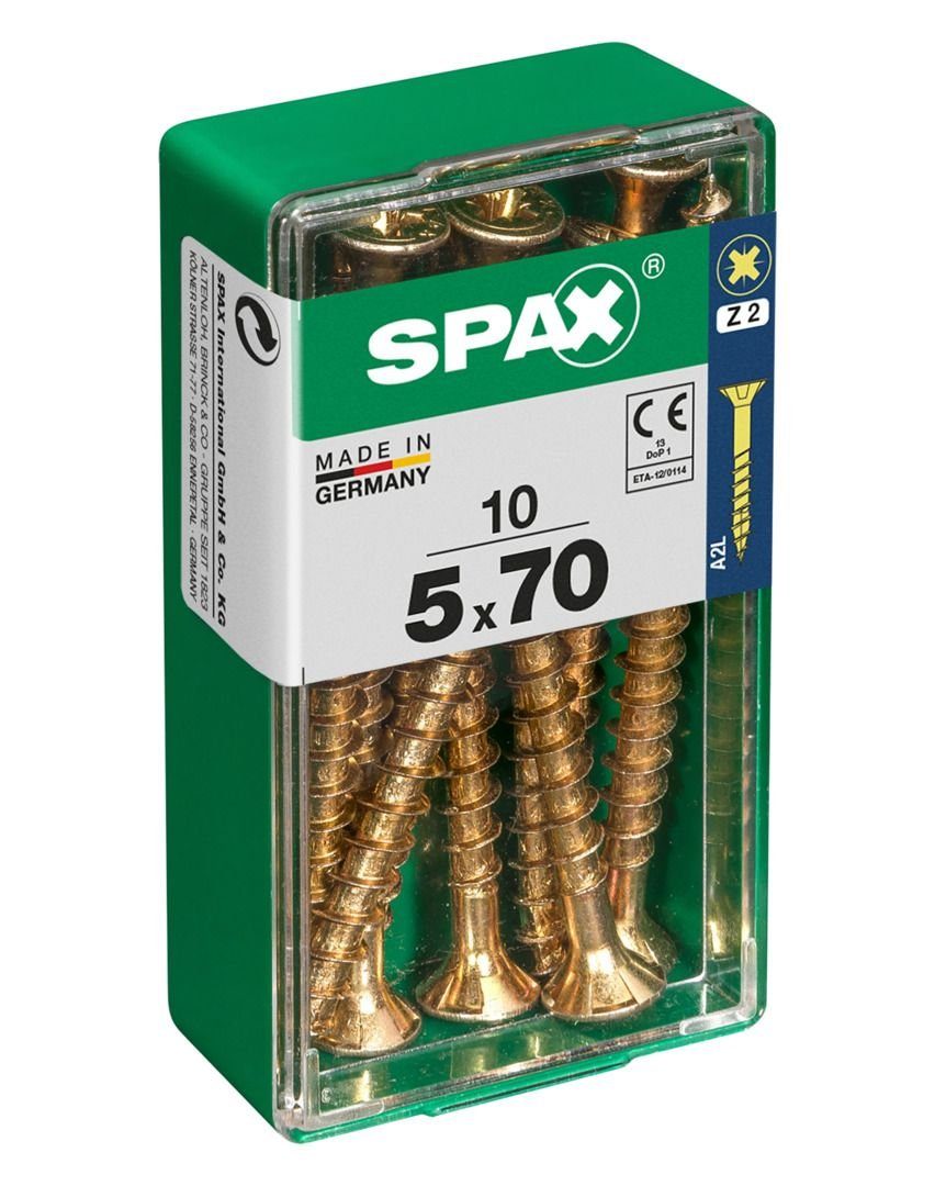 SPAX Holzbauschraube Spax Universalschrauben 5.0 PZ 70 10 - mm x Stk. 2