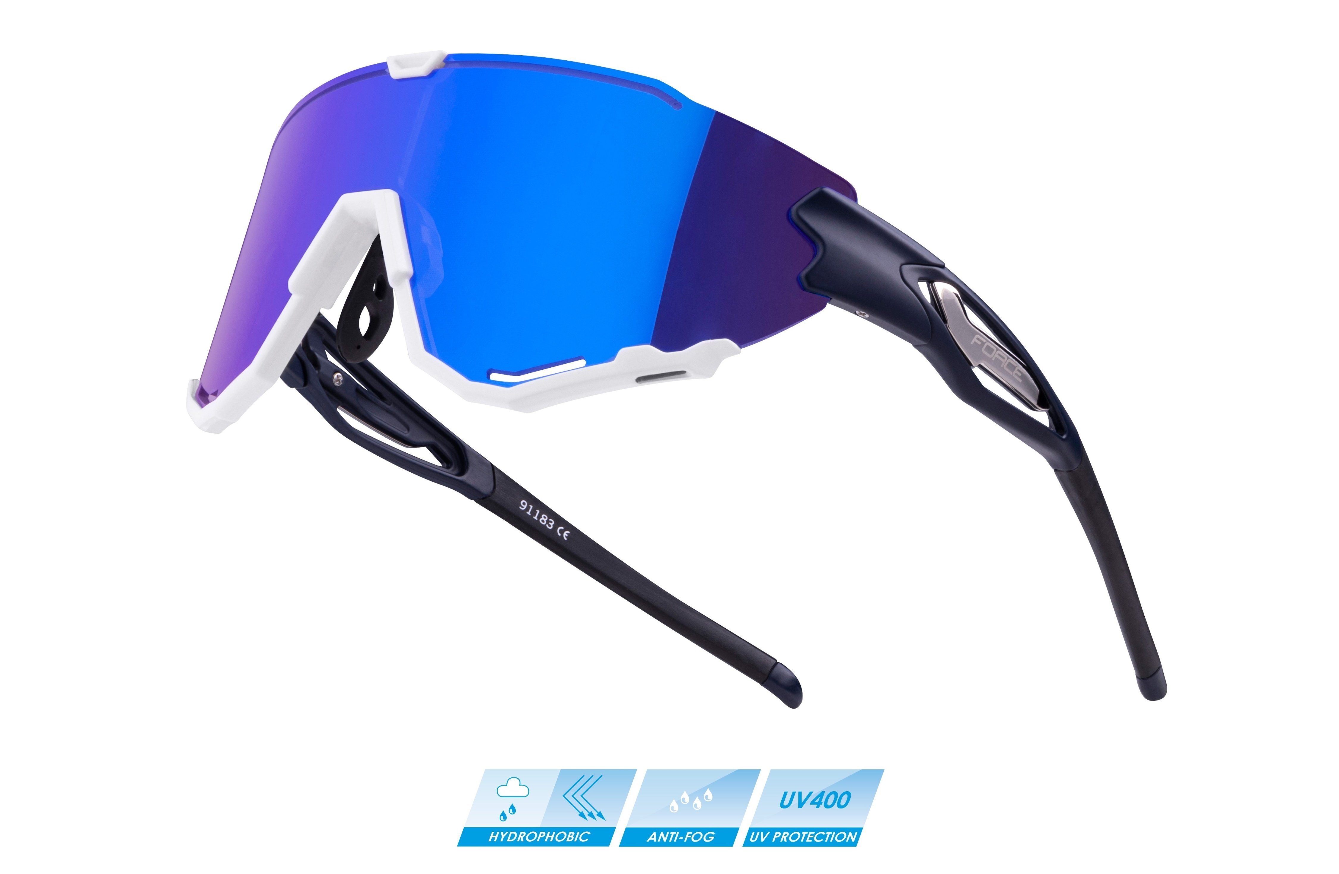 FORCE Fahrradbrille Sonnenbrille FORCE CREED blau Wechsellinse | Fahrradbrillen
