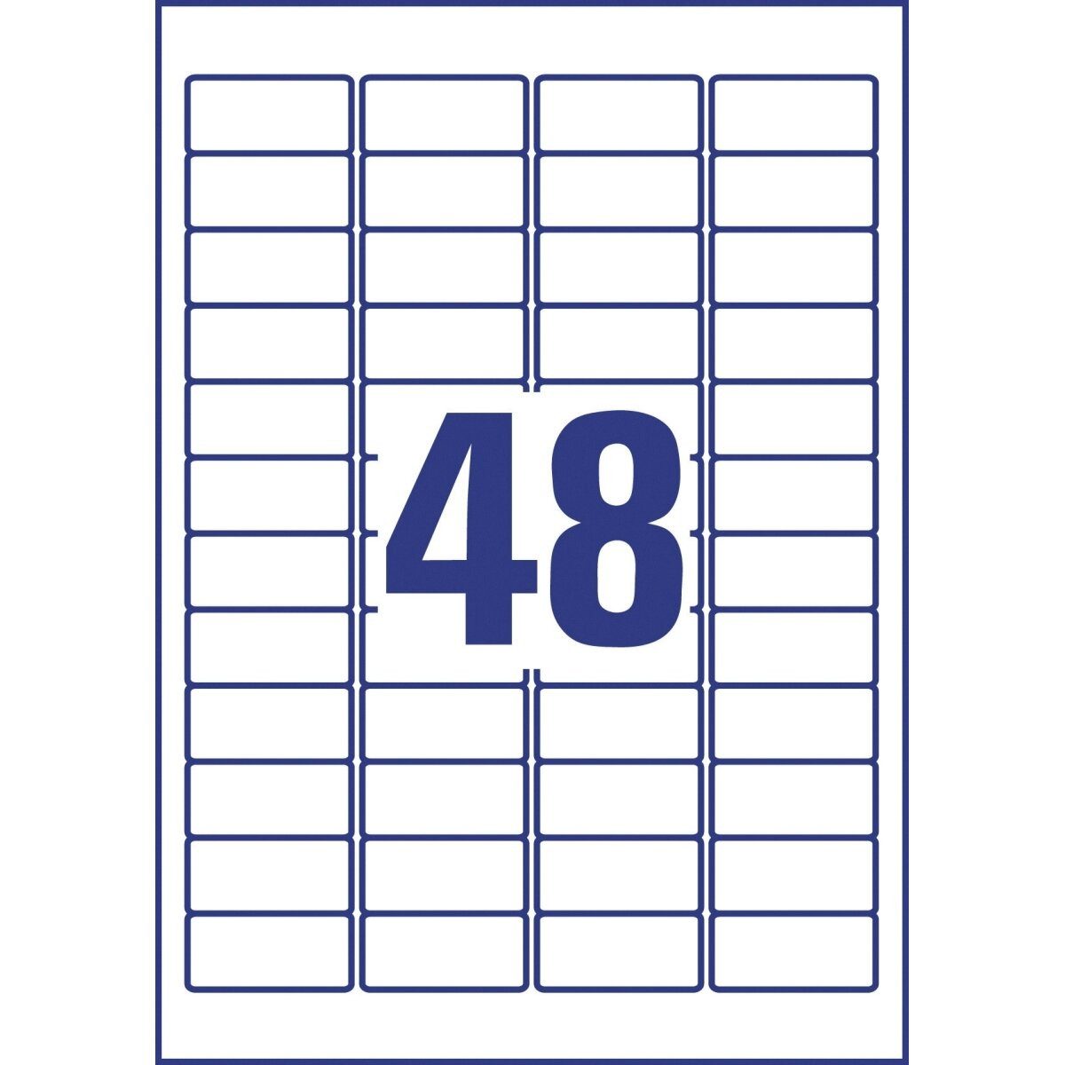 Avery Zweckform Etiketten Etiketten Inkjet spezialbeschichtet 45x21mm weiß VE=1200 Stück