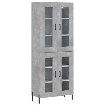 furnicato Sideboard Highboard Betongrau 69,5x34x180 cm Holzwerkstoff