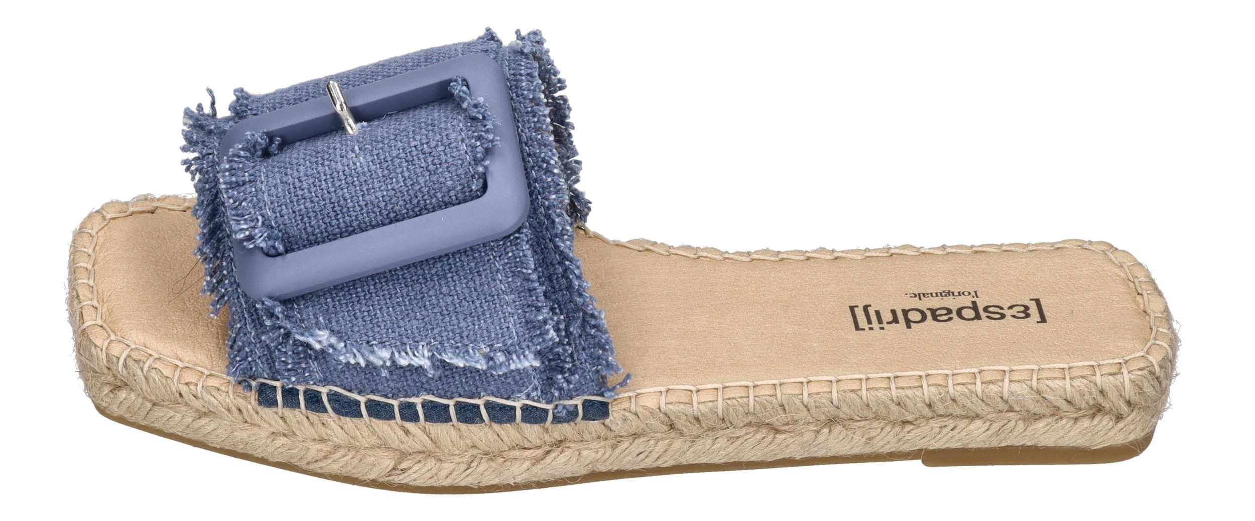 espadrij l´originale BELFORT LINEN Pantolette Dusty Blue – Bild 2 von 5