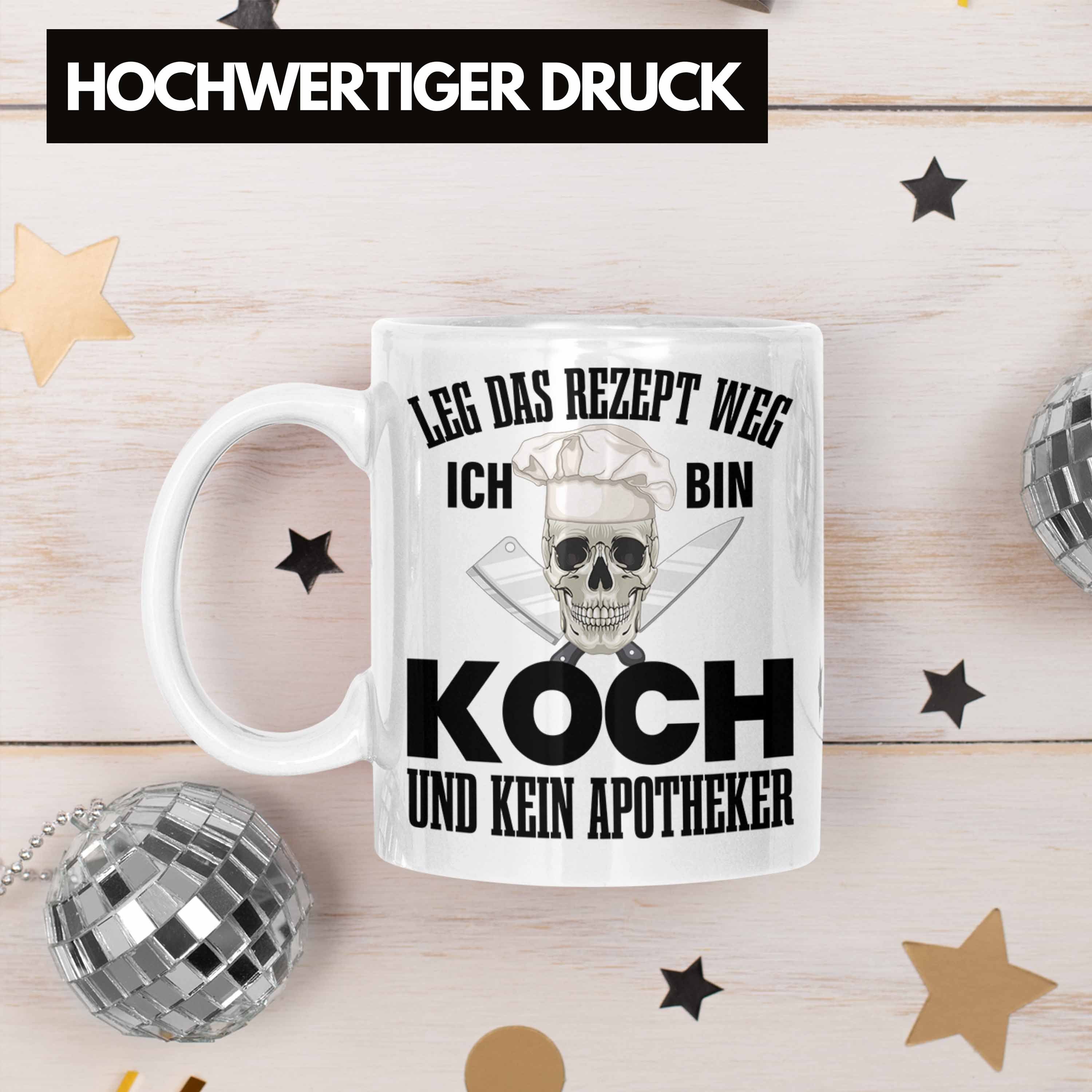 Weiss Köchin Trendation Geschenke Lustig Tasse - Geschenk Männer Koch Geschenkidee für Tasse Trendation Frauen Koch