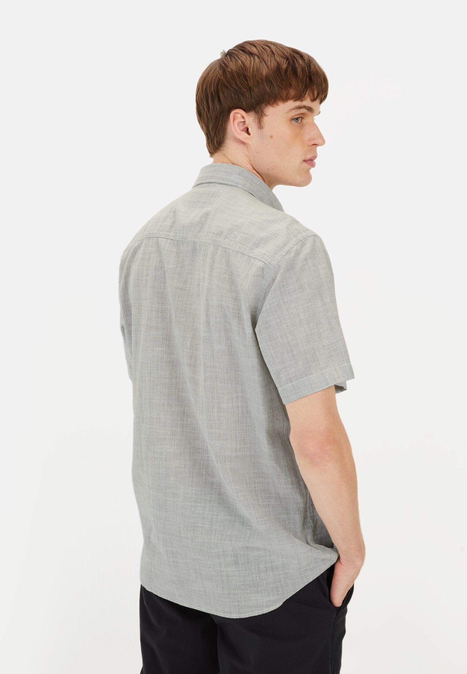 camel active Kurzarmhemd mit Strukturmuster Button-Down günstig online kaufen