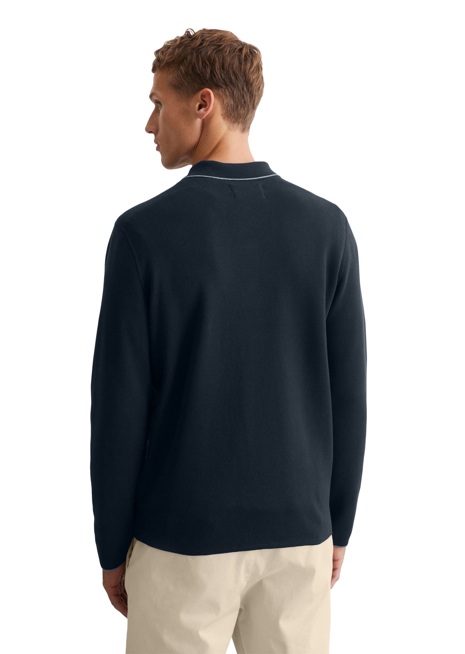 Marc O'Polo Polokragenpullover elegante, dicht gestrickte Milano-Struktur günstig online kaufen