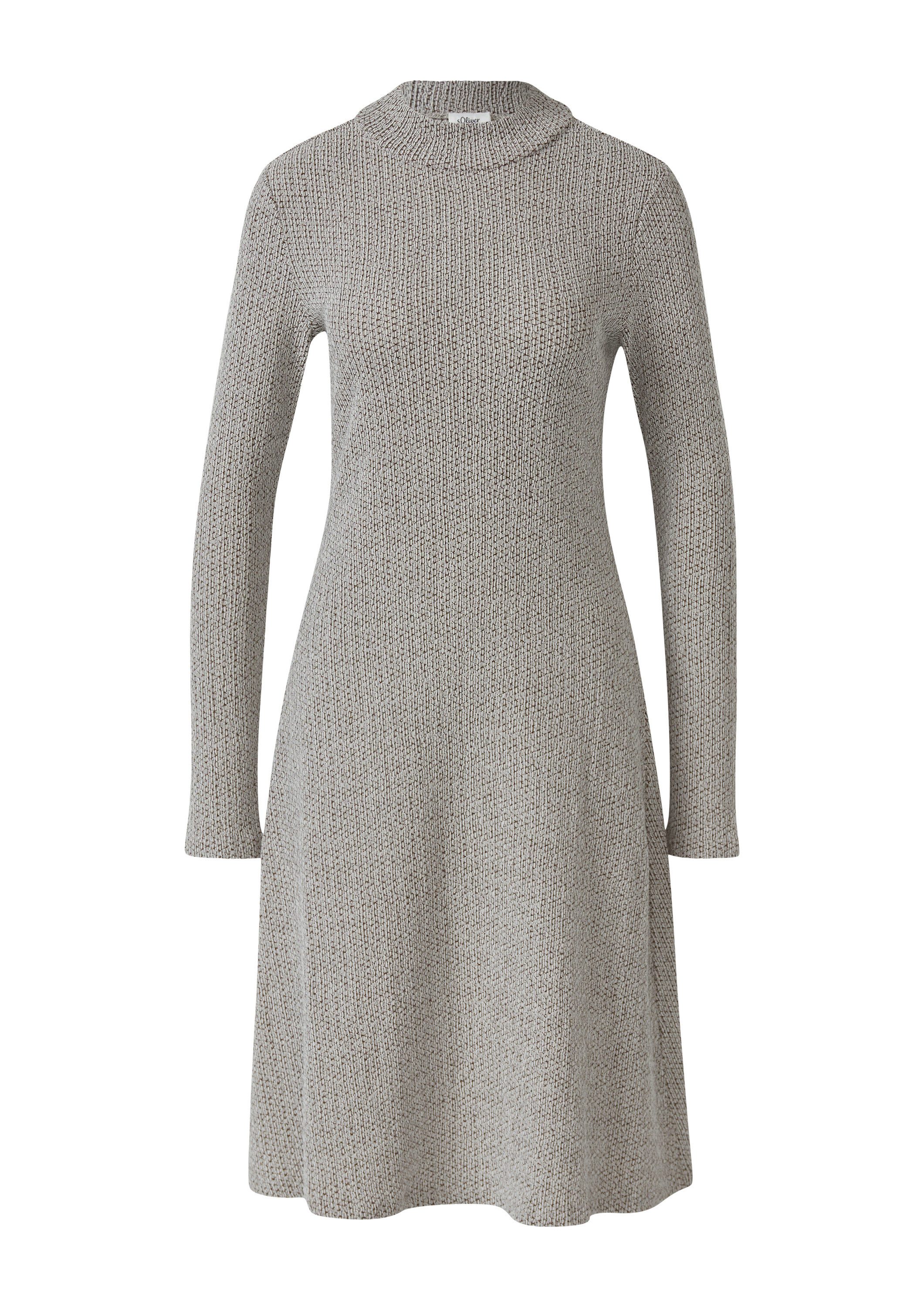 s.Oliver Midikleid Kleid Strukturiertes Jerseykleid mit ausgestelltem Saum günstig online kaufen