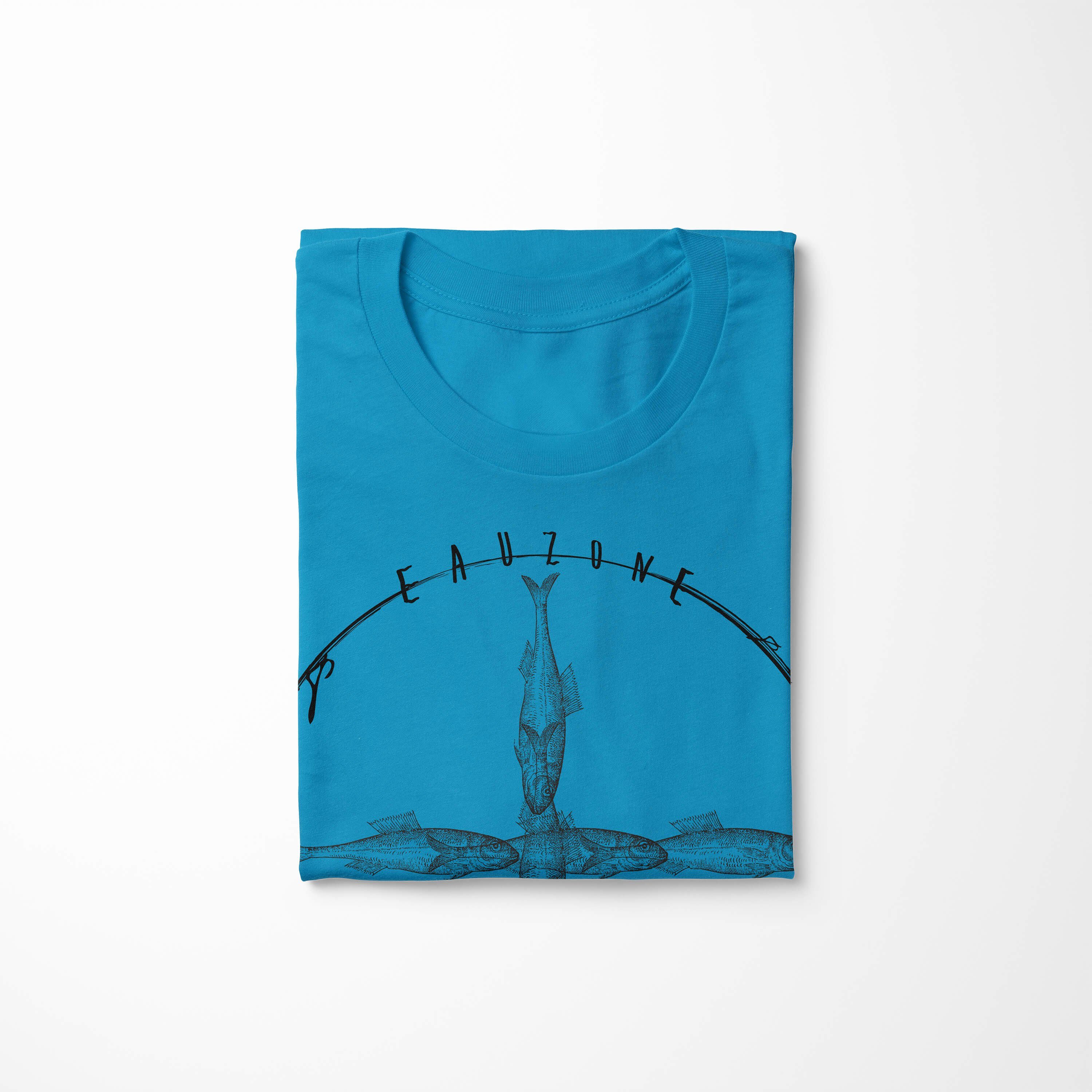 T-Shirt Atoll Art sportlicher und T-Shirt Serie: - Tiefsee Sinus Sea Creatures, / Fische Struktur Sea Schnitt feine 021