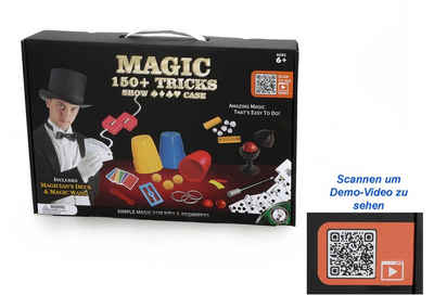 Bubble-Store Zauberkasten Magic Tricks Zauberkasten für Kinder, mit Zauberstab, Zauber Kartenspiel, Seil, Würfel, Ringe etc.