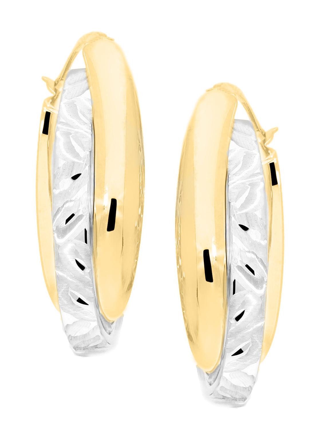Paar Creolen Damen Ohrringe Creolen Gold 333 (8 Karat) Trend-Design - Lewina