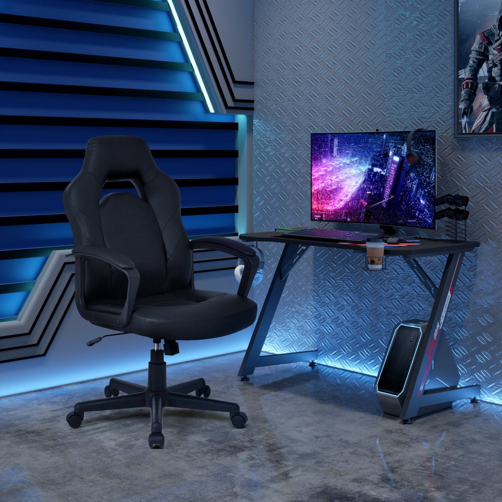 Intimate WM Heart Gaming Chair schwarz Home Office Bürostuhl,Computerstuhl