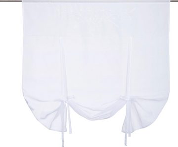 Gardine Lulu, Home affaire, Stangendurchzug (1 St), transparent, Voile, transparent, Voile mit Stickerei