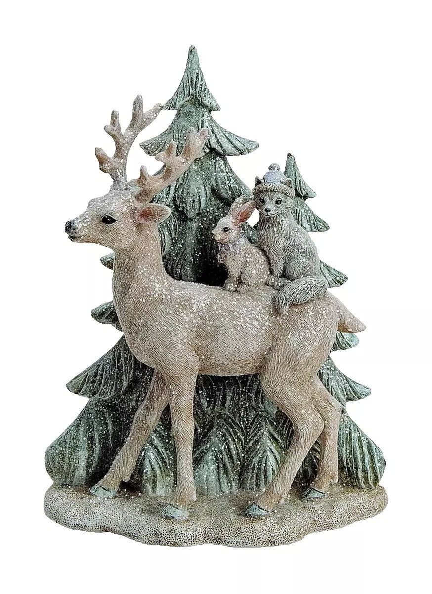 Kaufhaus le petit Dekofigur Deko Hirsch Tier Figur Hase Fuchs Tanne Skulptu günstig online kaufen