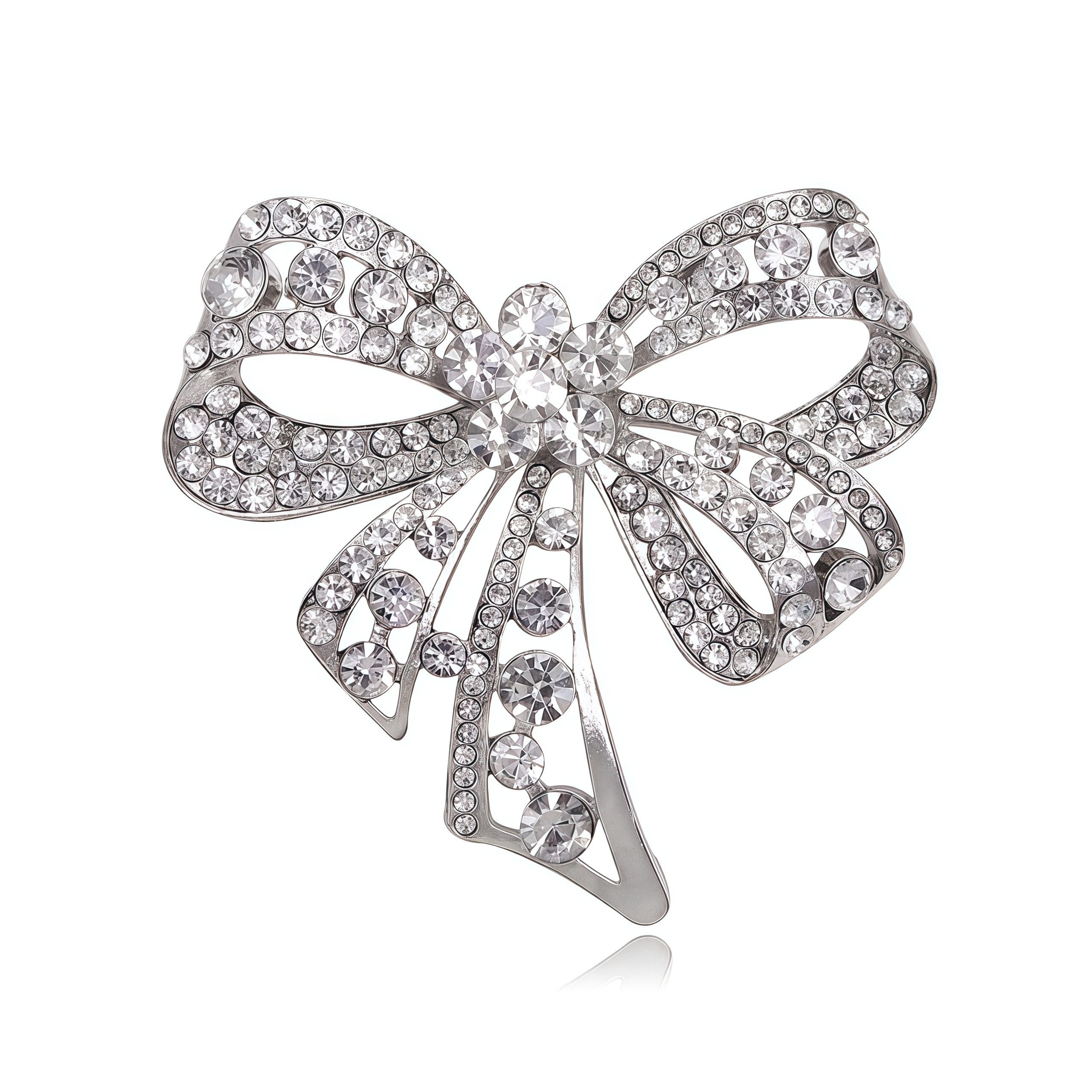 FOUORTUNATE-BEE Brosche Damen-Schleifenbrosche mit Strass, inkl. Geschenkbo günstig online kaufen