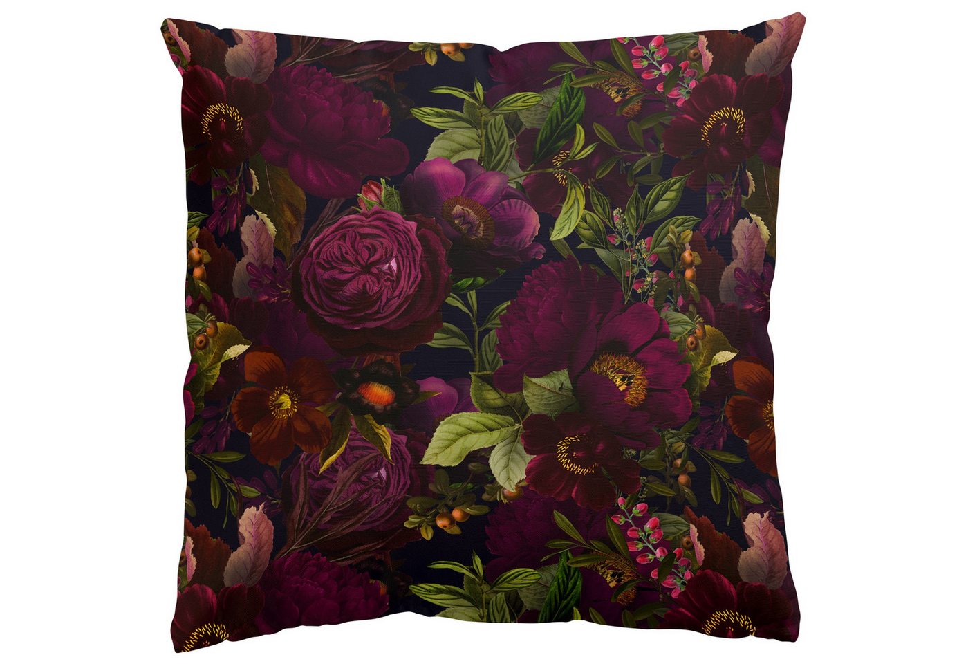 Bilderdepot24 Dekokissen drinnen Kissenhülle/ Sofakissen/ Zierkissen Kissenhülle violett Blumen, Bezug mit / ohne Füllung Zierkissen Outdoor Sofa Bett