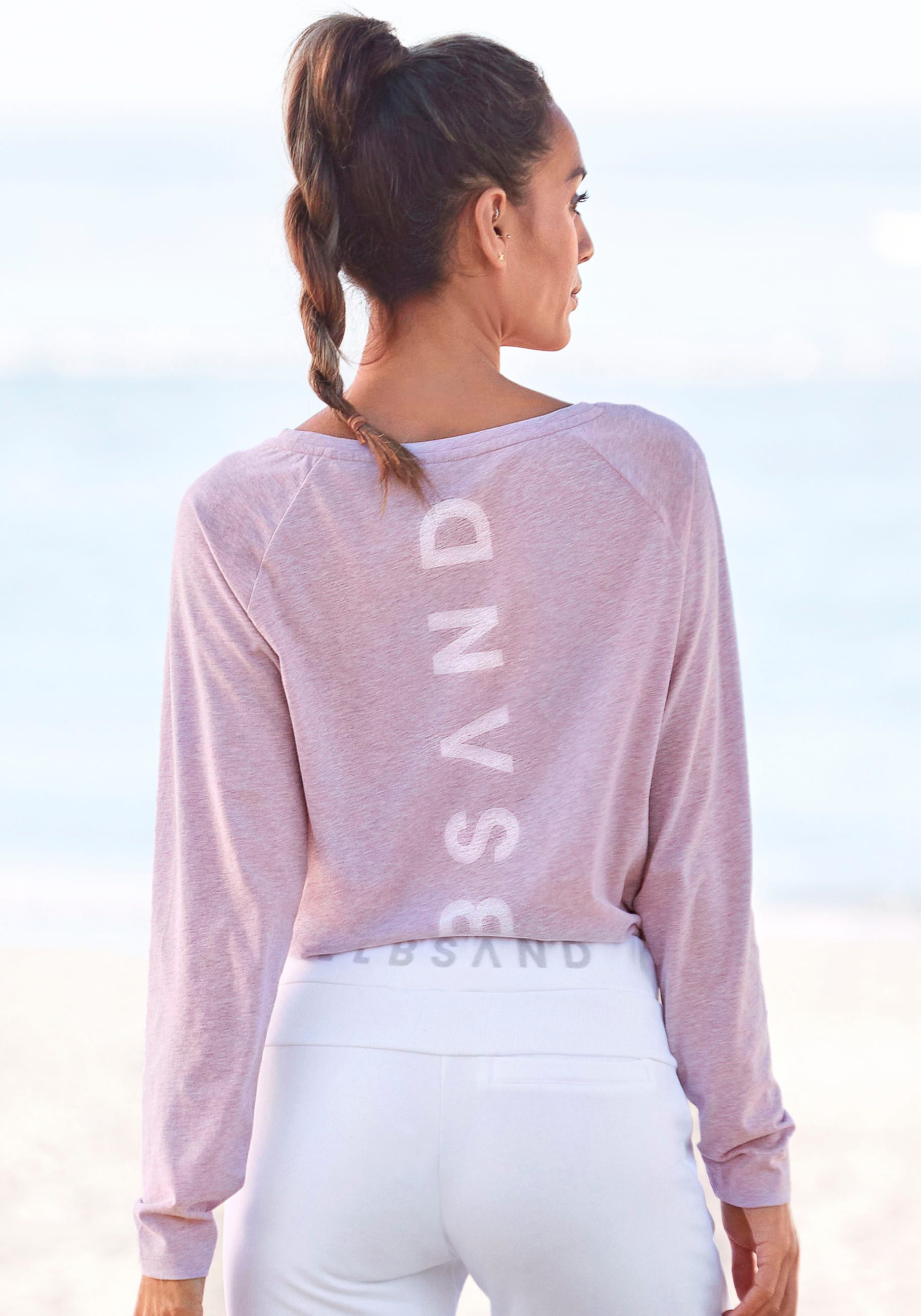 Elbsand Longsleeve Tira mit Logodruck hinten, Langarmshirt, sportlich-casual