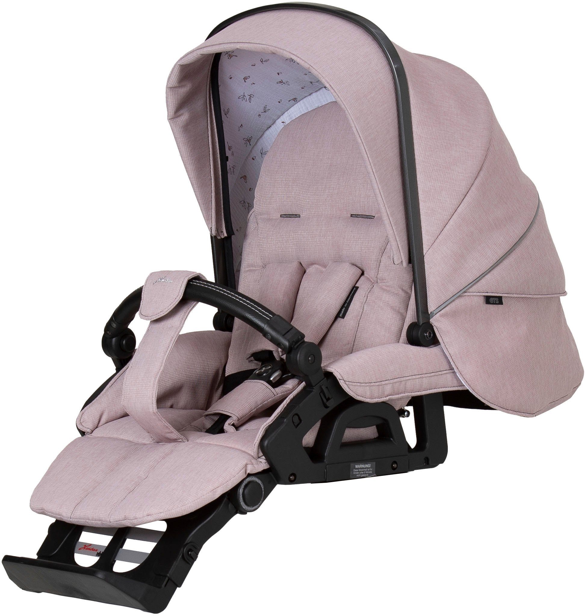 Hartan Kombi-Kinderwagen Racer | - Casual birds Kombitasche; Germany mit platin rosy Made GTS Collection, in