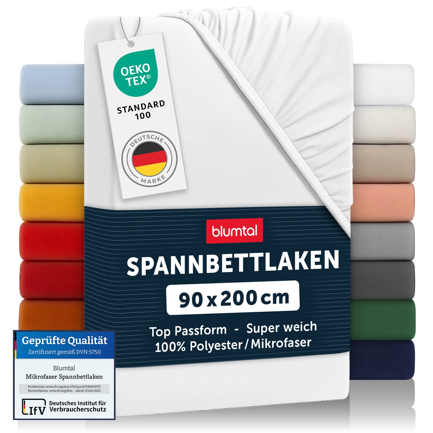 Blumtal Spannbettlaken Bettlaken aus Mikrofaser, Mikrofaser, Gummizug: rundum, (2 Stück)