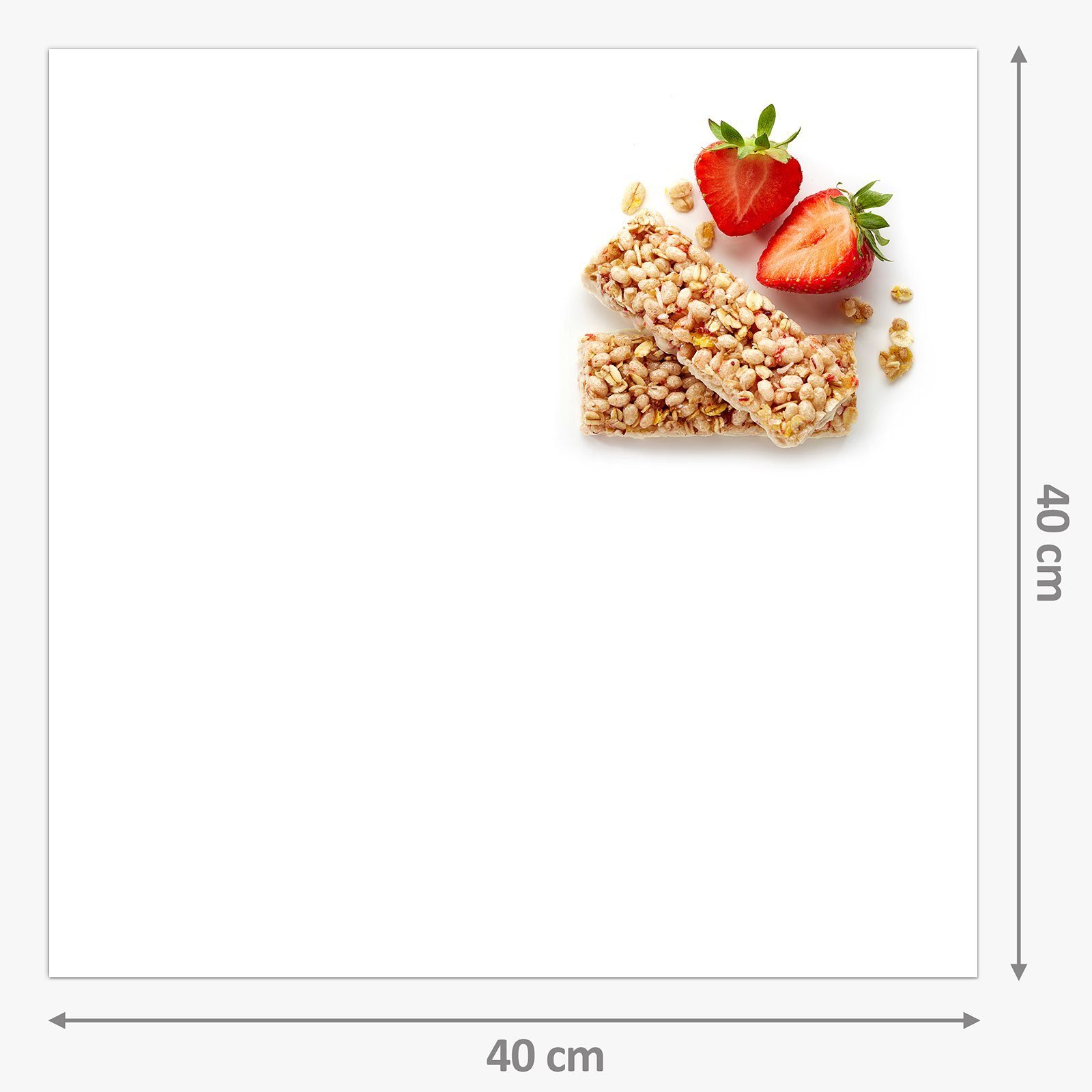 Küchenrückwand Glas Primedeco Cerealienriegel Spritzschutz