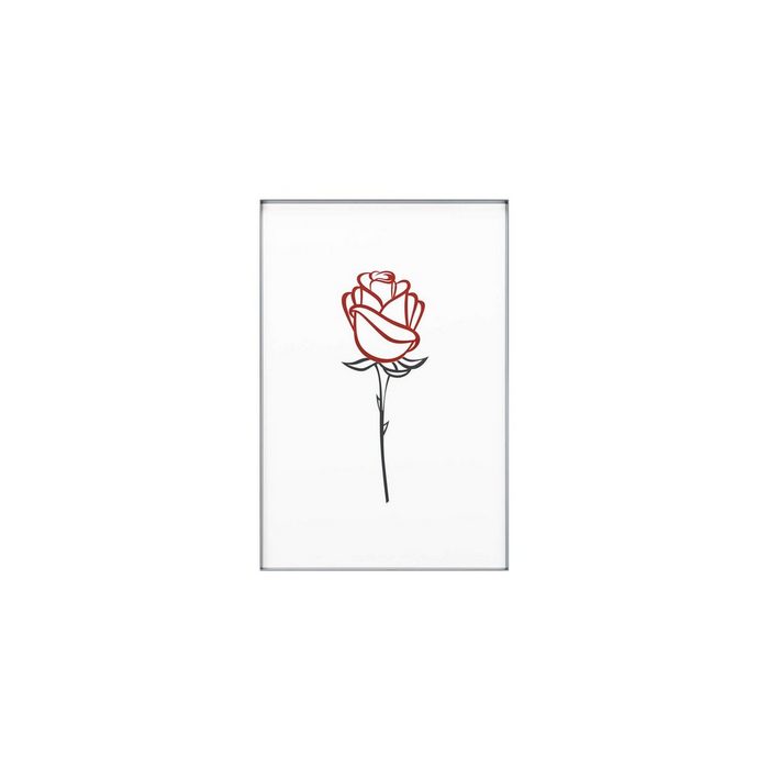 KUNSTLOFT Acrylglasbild Rose der Ewigkeit handgefertigtes 3D Wandbild JN10082