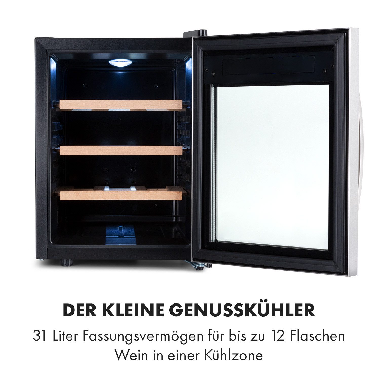 Klarstein Weinkühlschrank Reserva 12 Uno, für 12 Standardflaschen á 0,75l