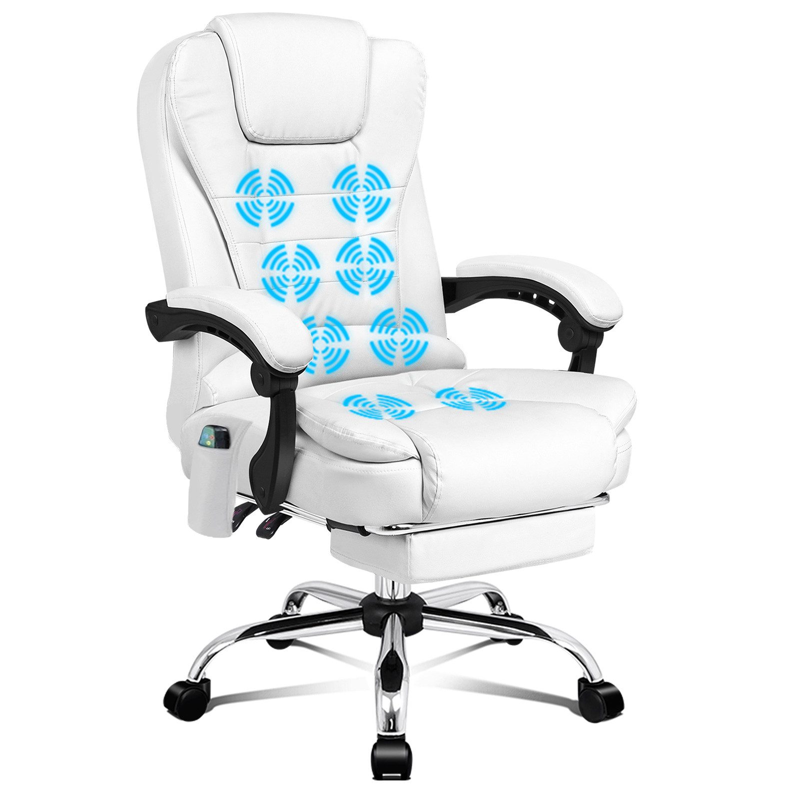 ALFORDSON Bürostuhl 8-Punkt-Massage-Vibration, Höhenverstellbarer Chefsesse günstig online kaufen