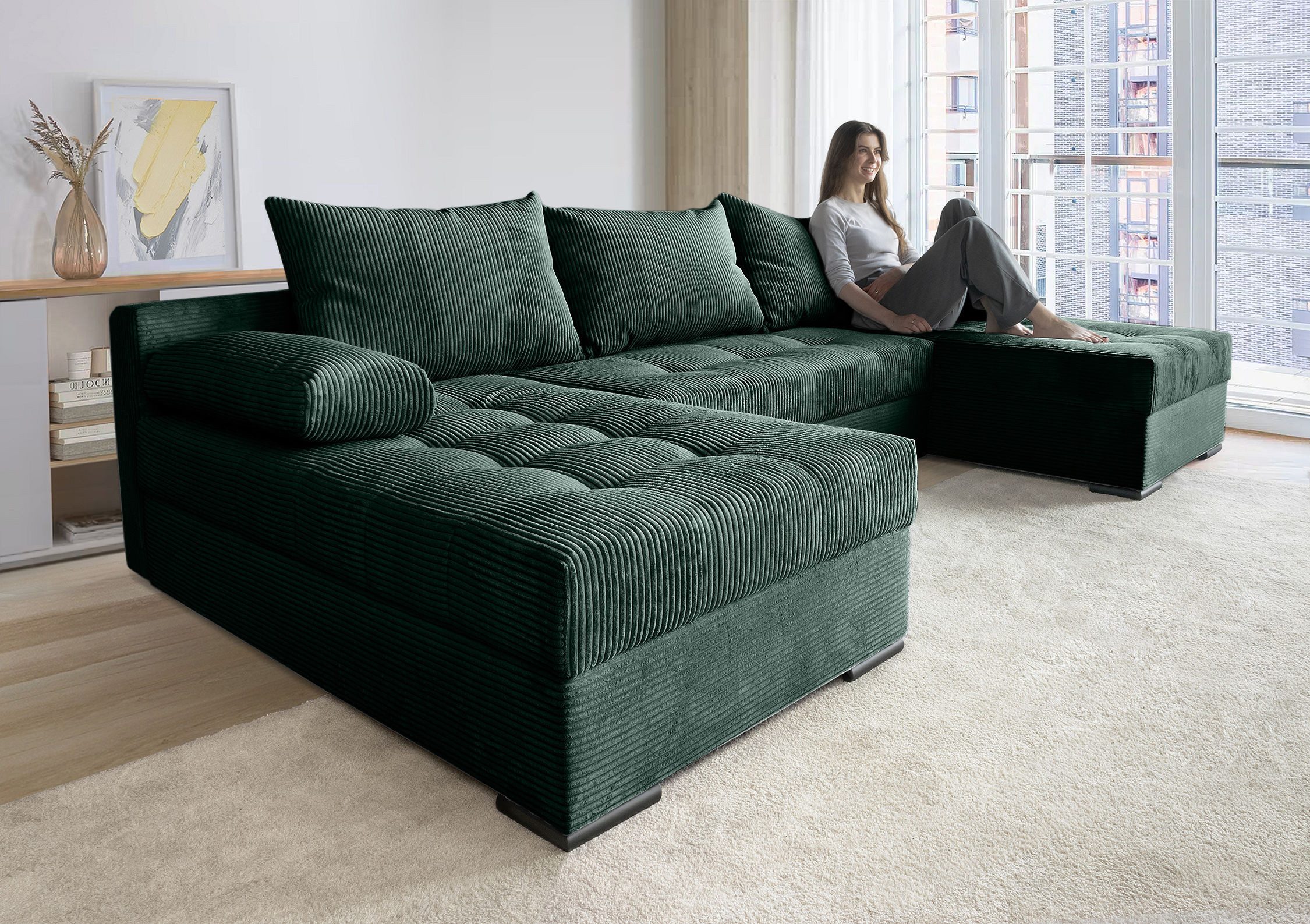 COLLECTION AB Wohnlandschaft Josy, U-Form, Schlafsofa günstig online kaufen
