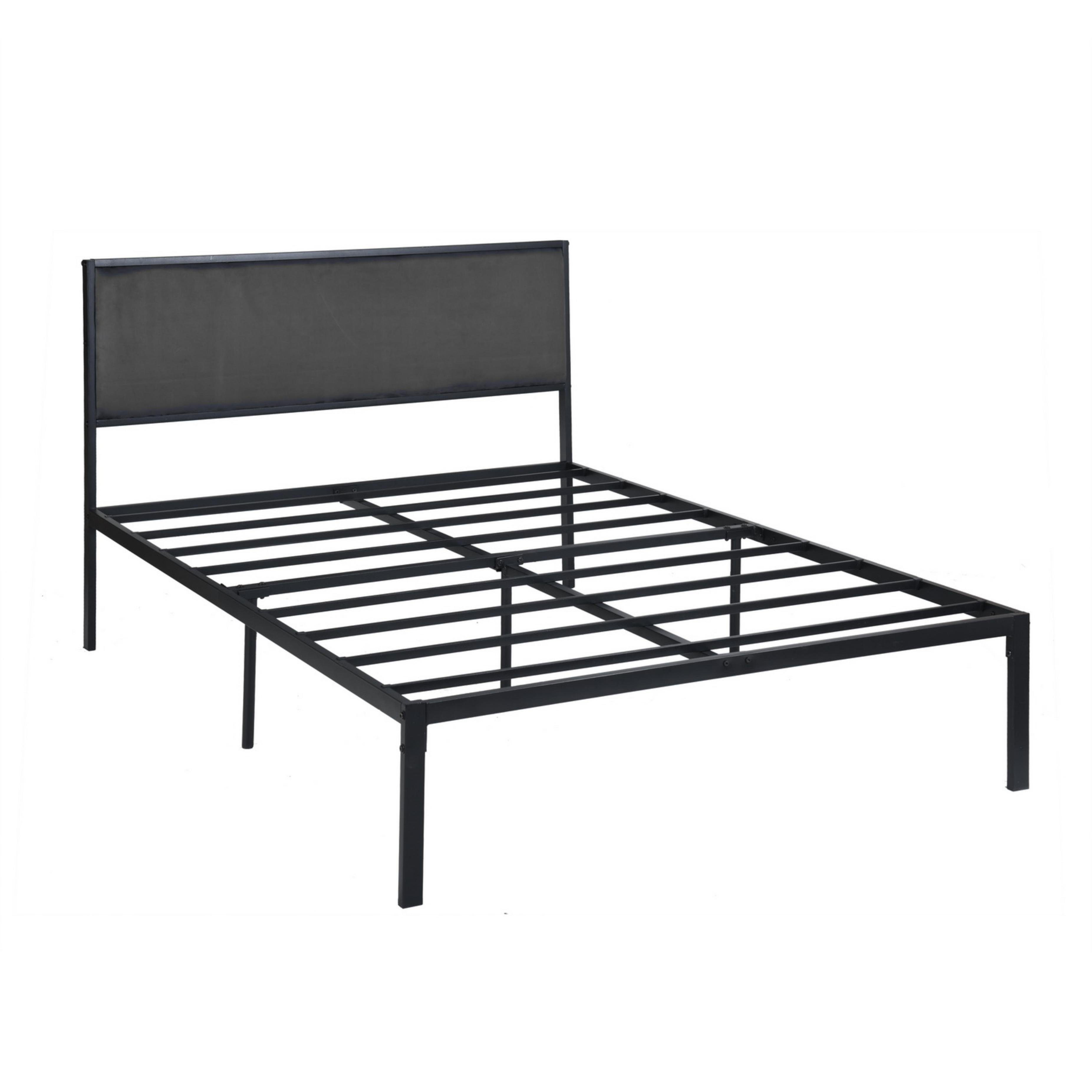 mit Kopfteil Jugendbett Bettgestell 140*200CM Lattenrost,mit Coonoor Modern Metallbett,