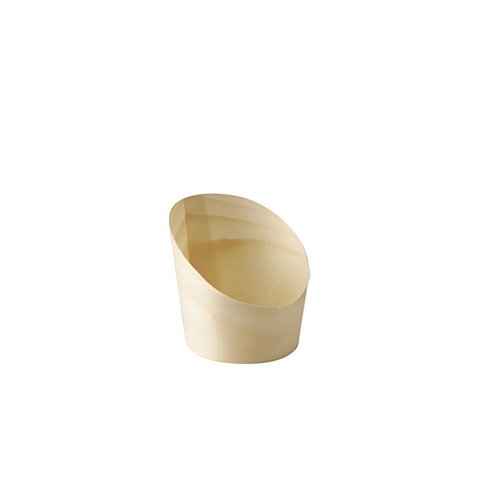 PAPSTAR Einweggeschirr-Set Snackbecher, Holz pure Ø 5,5 cm, 6,5 cm 500 Stk, Holz