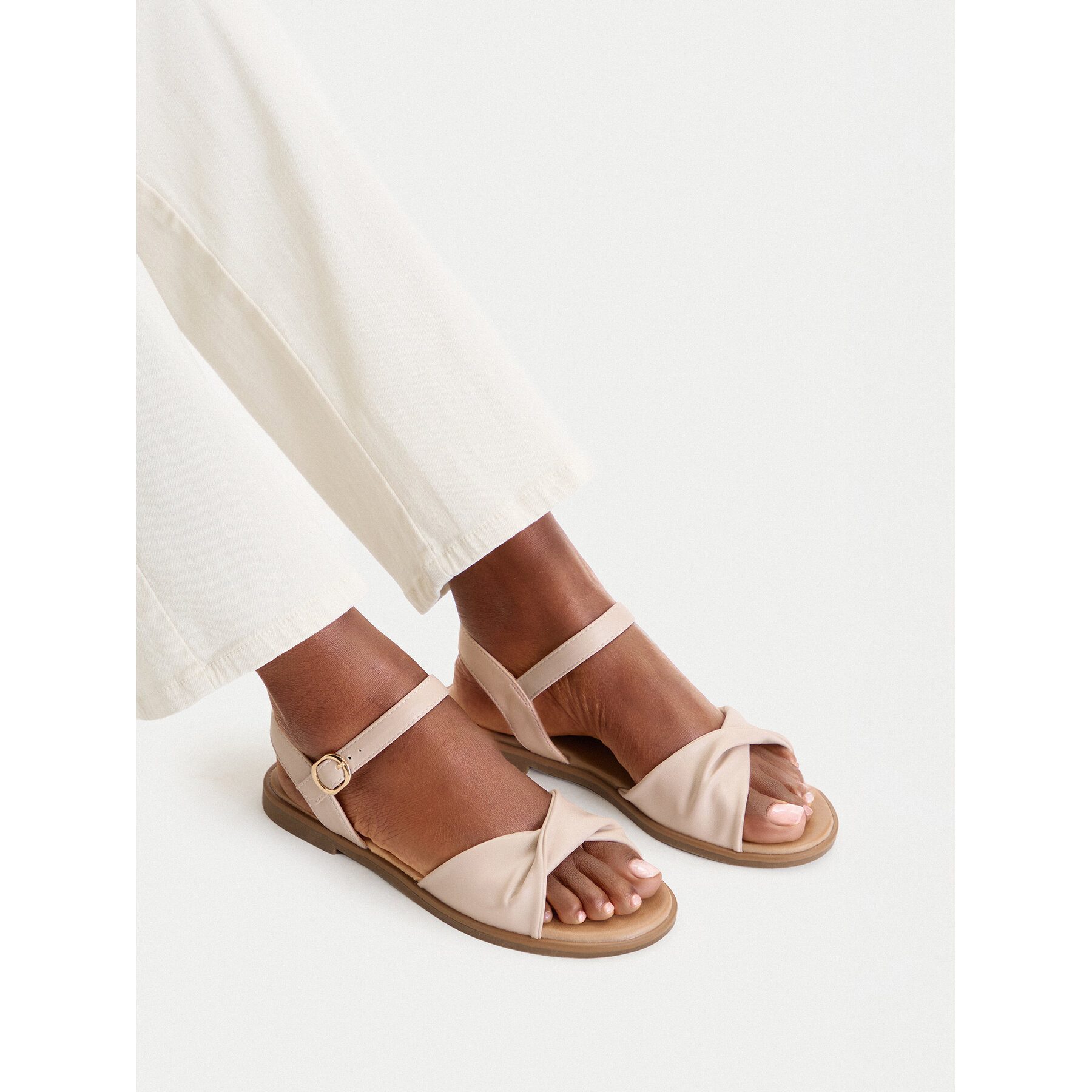 Jenny Jenny Damen-Sandalen Beige Sandale