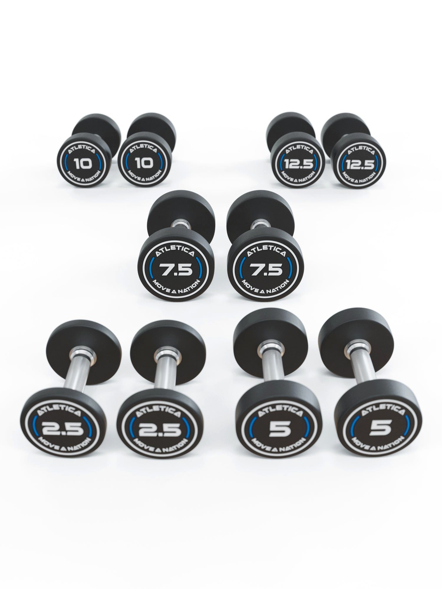 ATLETICA Kurzhantel Rundhanteln PRO, Set 1 - Beginner, 2.5 - 12.5kg