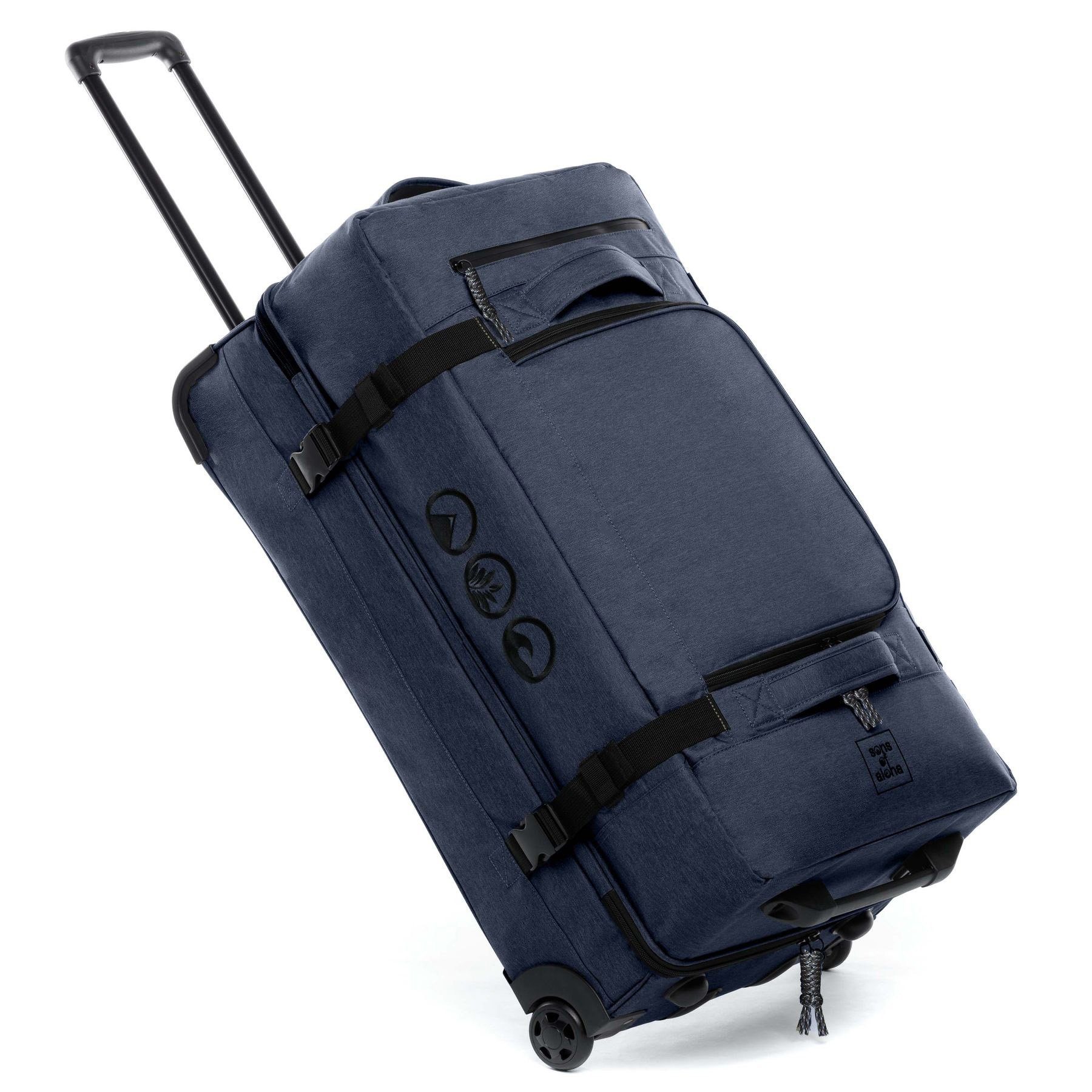 großer 80 Rollen SONS OF blau Rollen ALOHA cm, mit mit Reisetasche Roll-Koffer XL Kane 120l Koffer mit Trolleyfunktion,