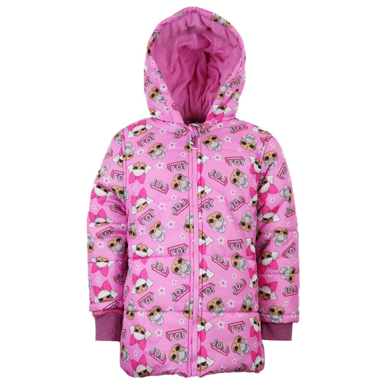 Kinder Gr. L.O.L. mit Surprise bis LOL Winterjacke 104 Kapuze Jacke SURPRISE! Rosa 134, in Mädchen