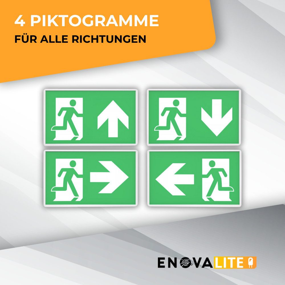 ENOVALITE LED Arbeitslicht ENOVALITE Fluchtwegleuchte 3 W 6000 K kaltweiß