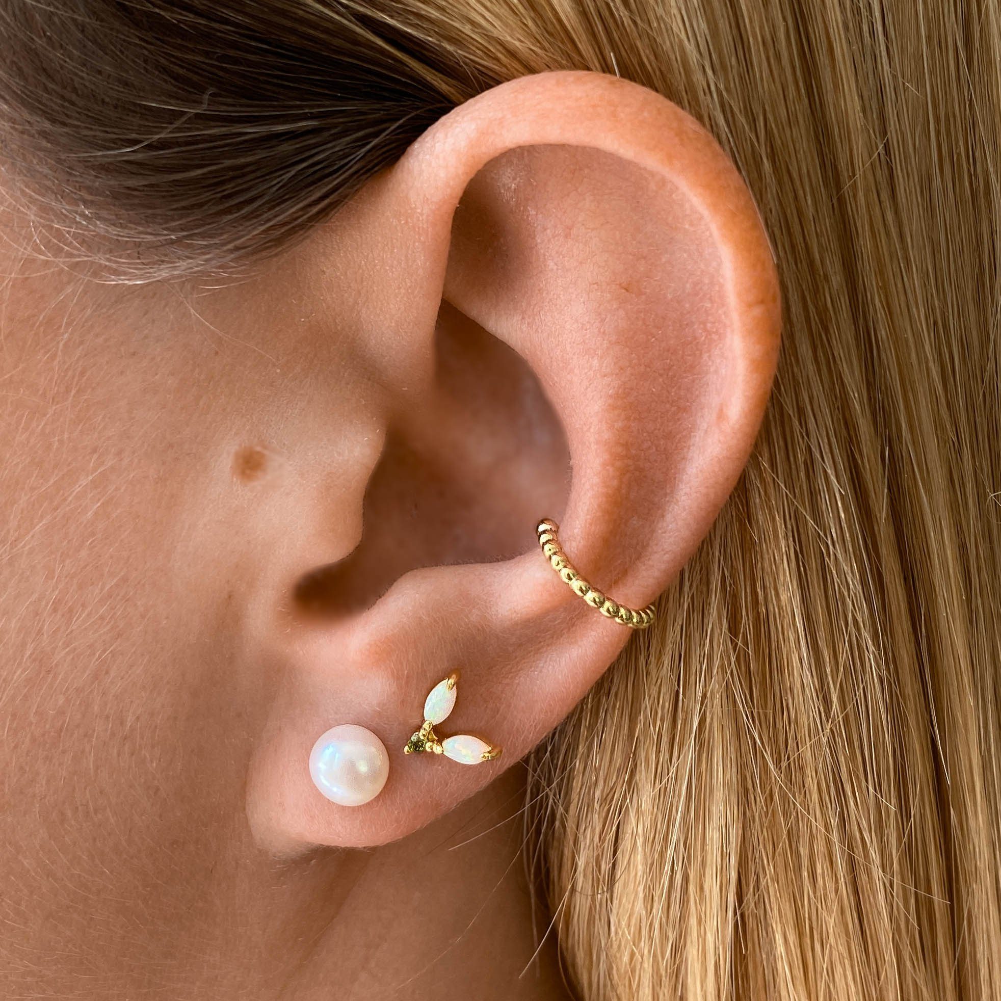 Brandlinger Perlenohrringe Ohrstecker Bari, Perlenohrstecker Silber 925 vergoldet mit Süßwasserperle