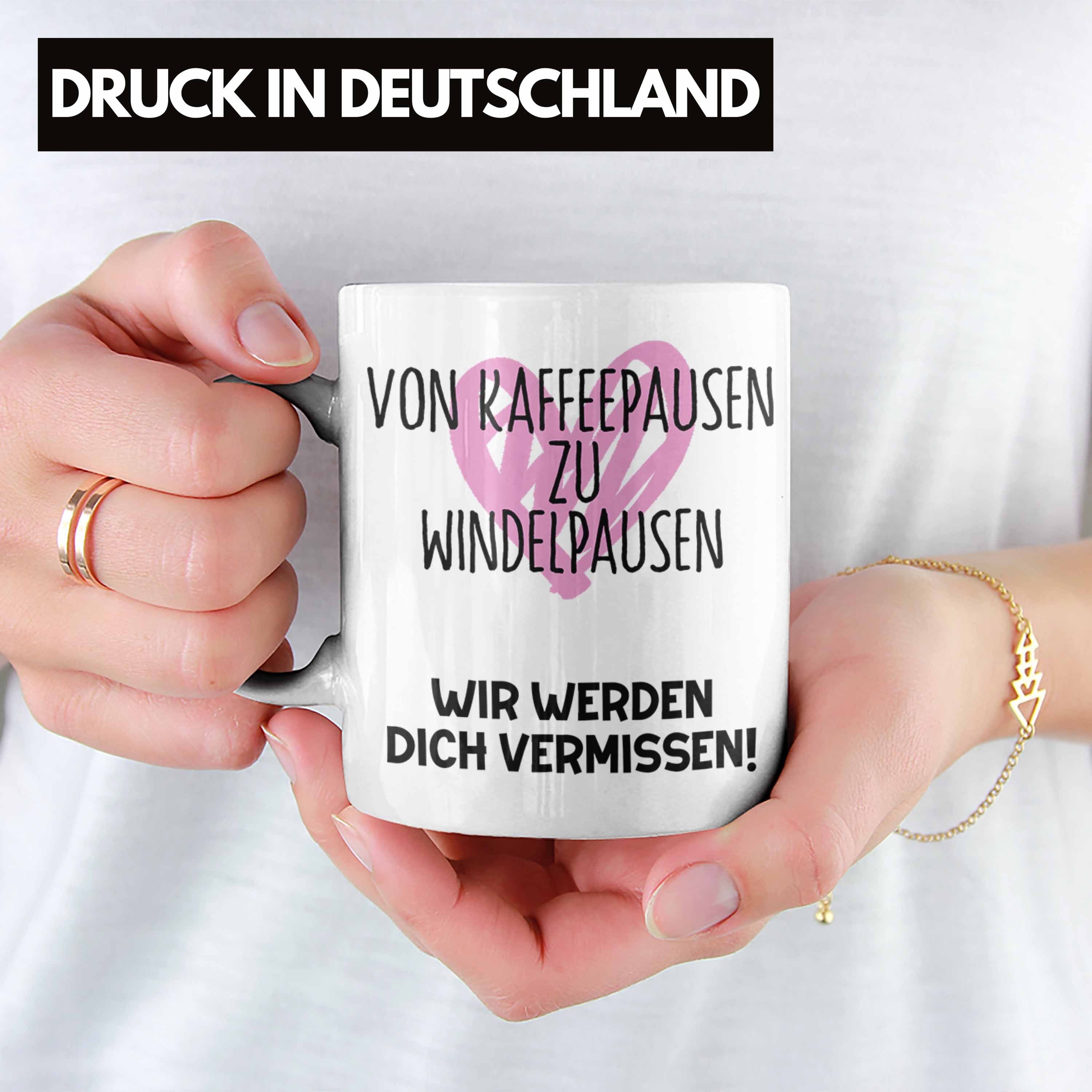 Mutterschutz Kollegin Abschieds Trendation Tasse Tasse Geschenk Mama Abschied Weiss Werdende